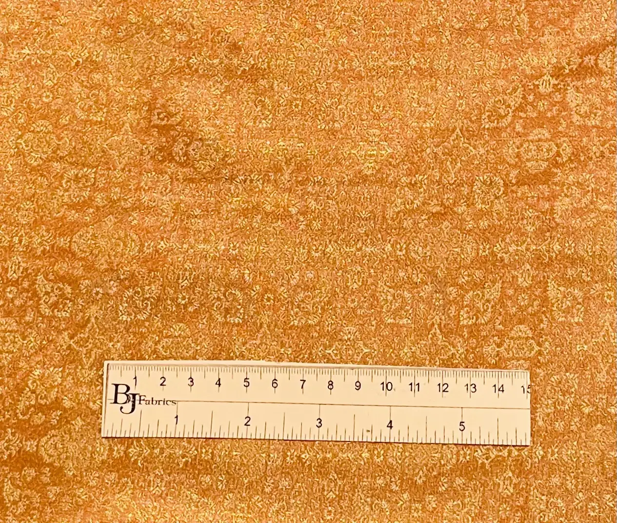 Silk Metallic Brocade in Burnt Orange/Gold