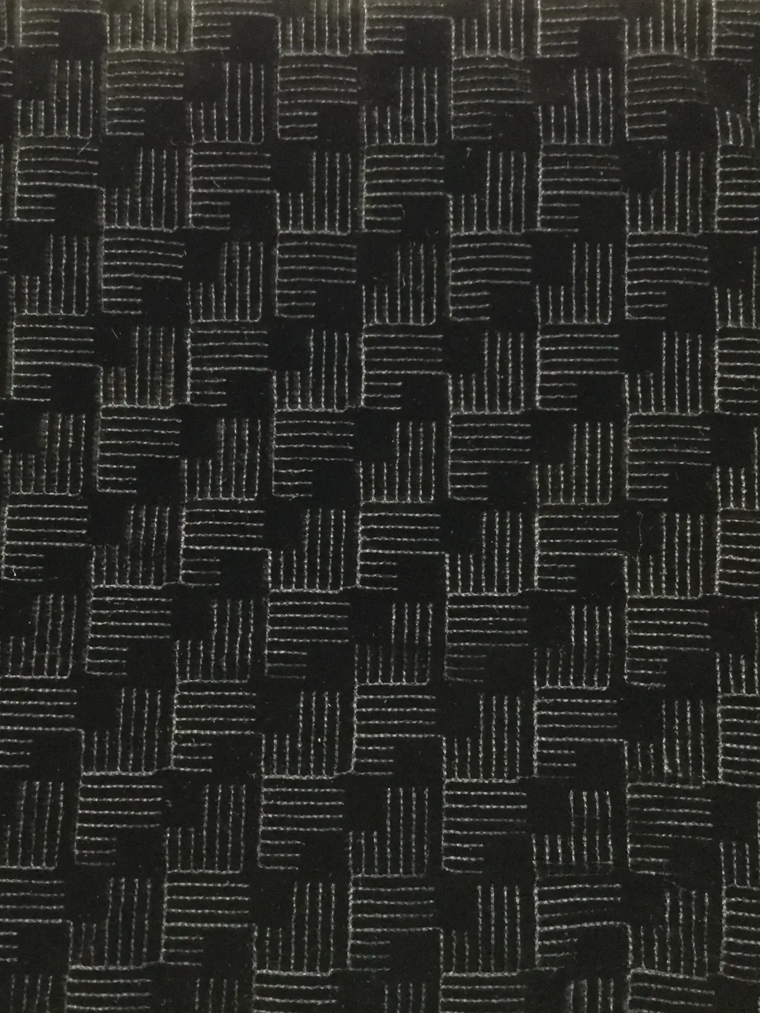 Embroidered Polyester Blend Velvet in Black