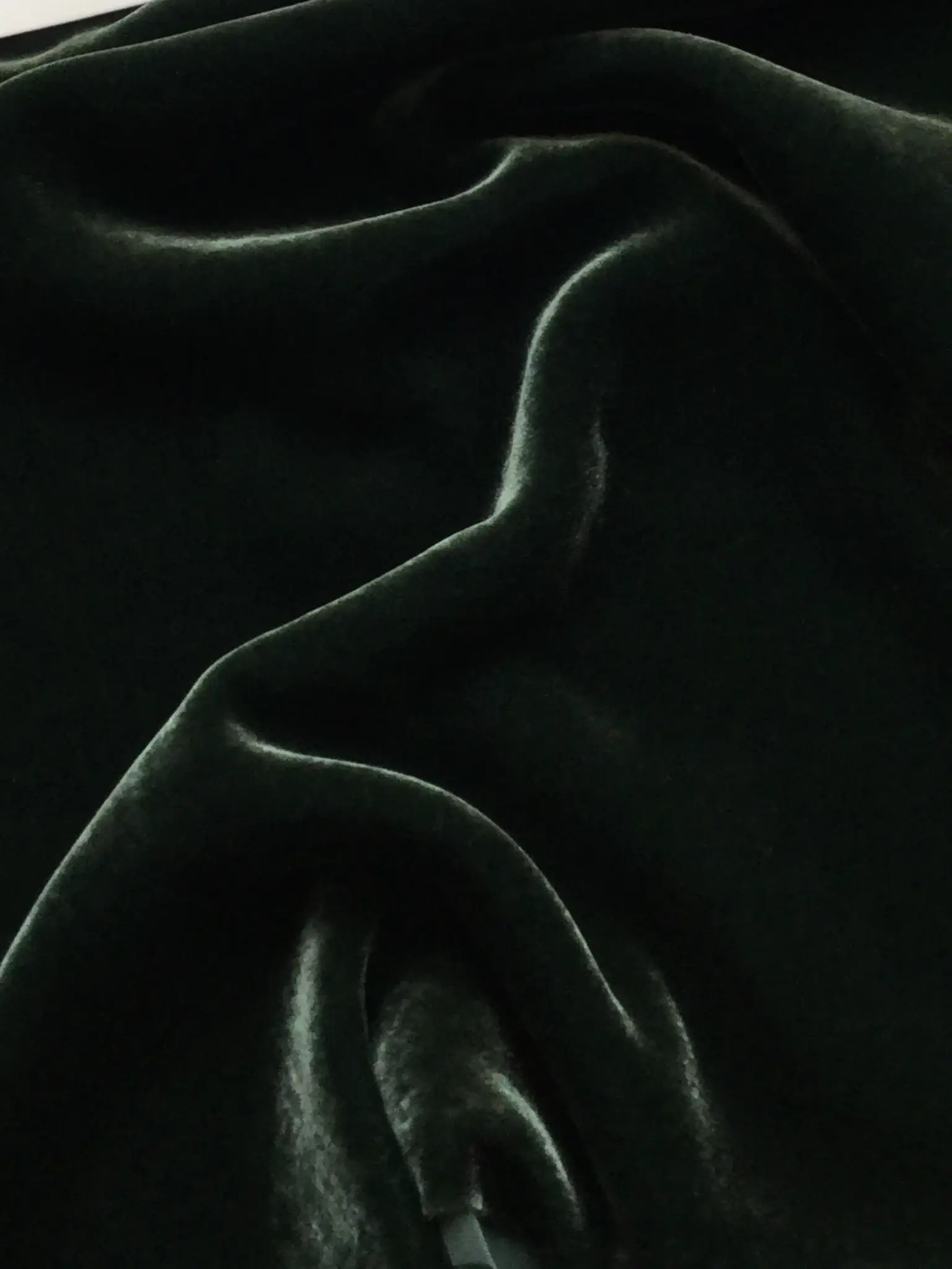 Silk Rayon Velvet in Duck Green