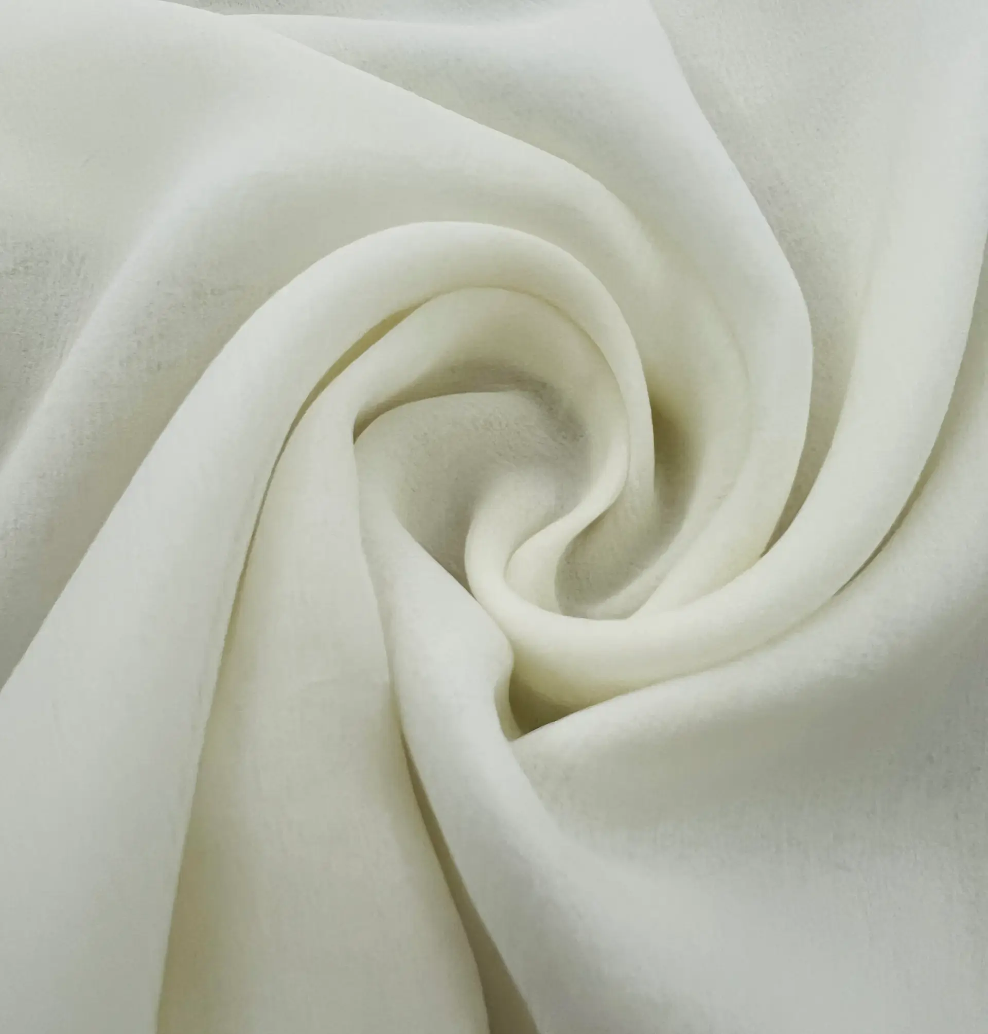 MADE IN FRANCE PURE SILK CHIFFON In Light Ivory