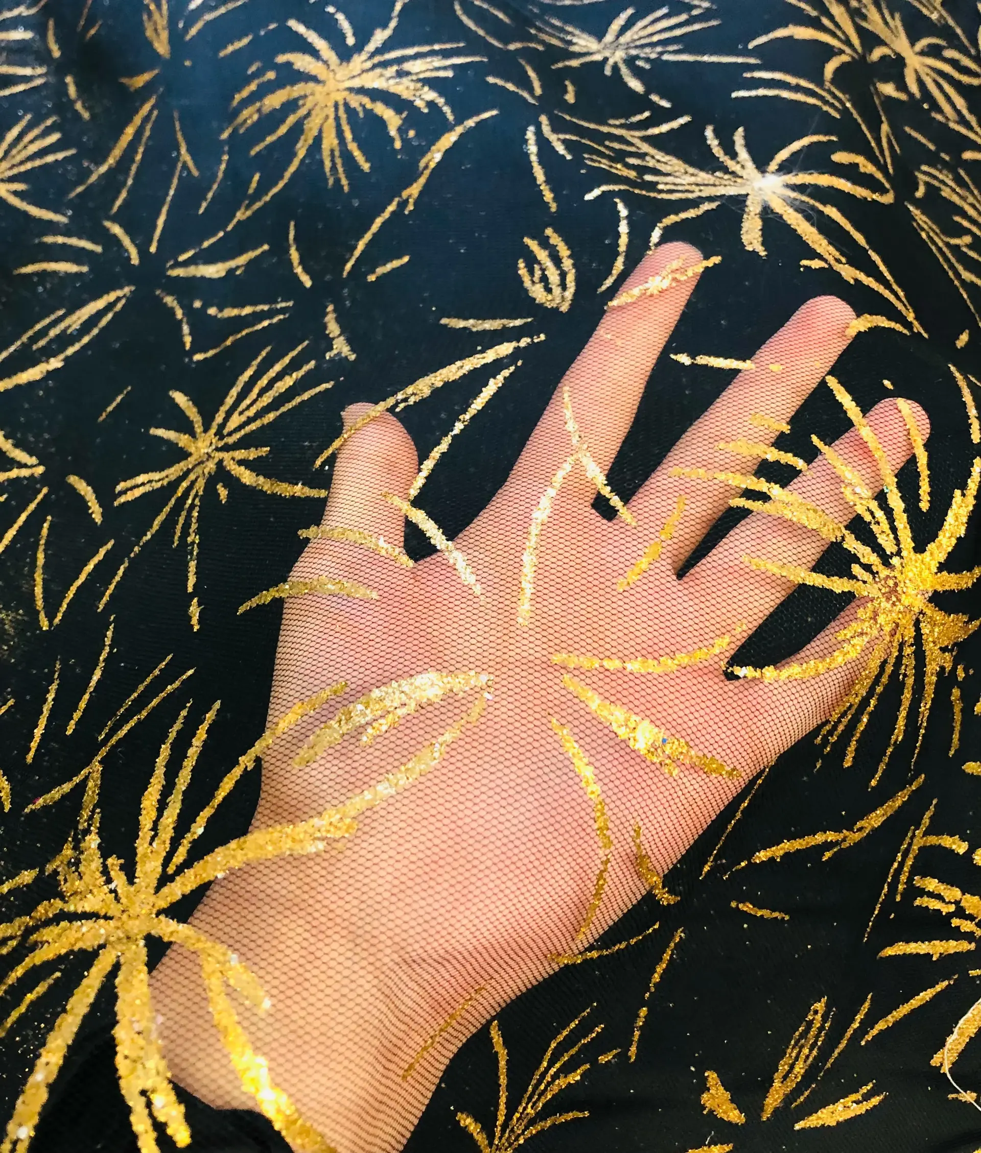 Made in France Metallic Printed Tulle