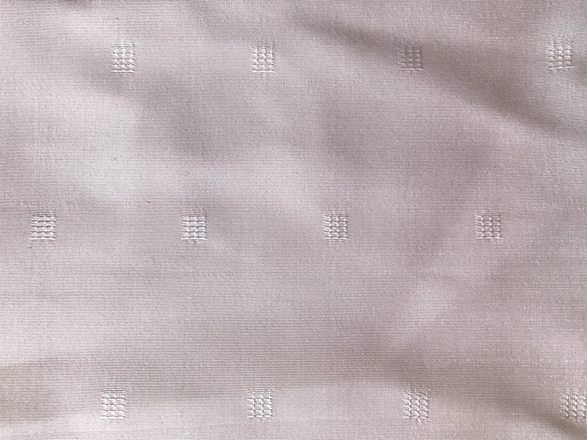 blush silk faille with small jacquard squares