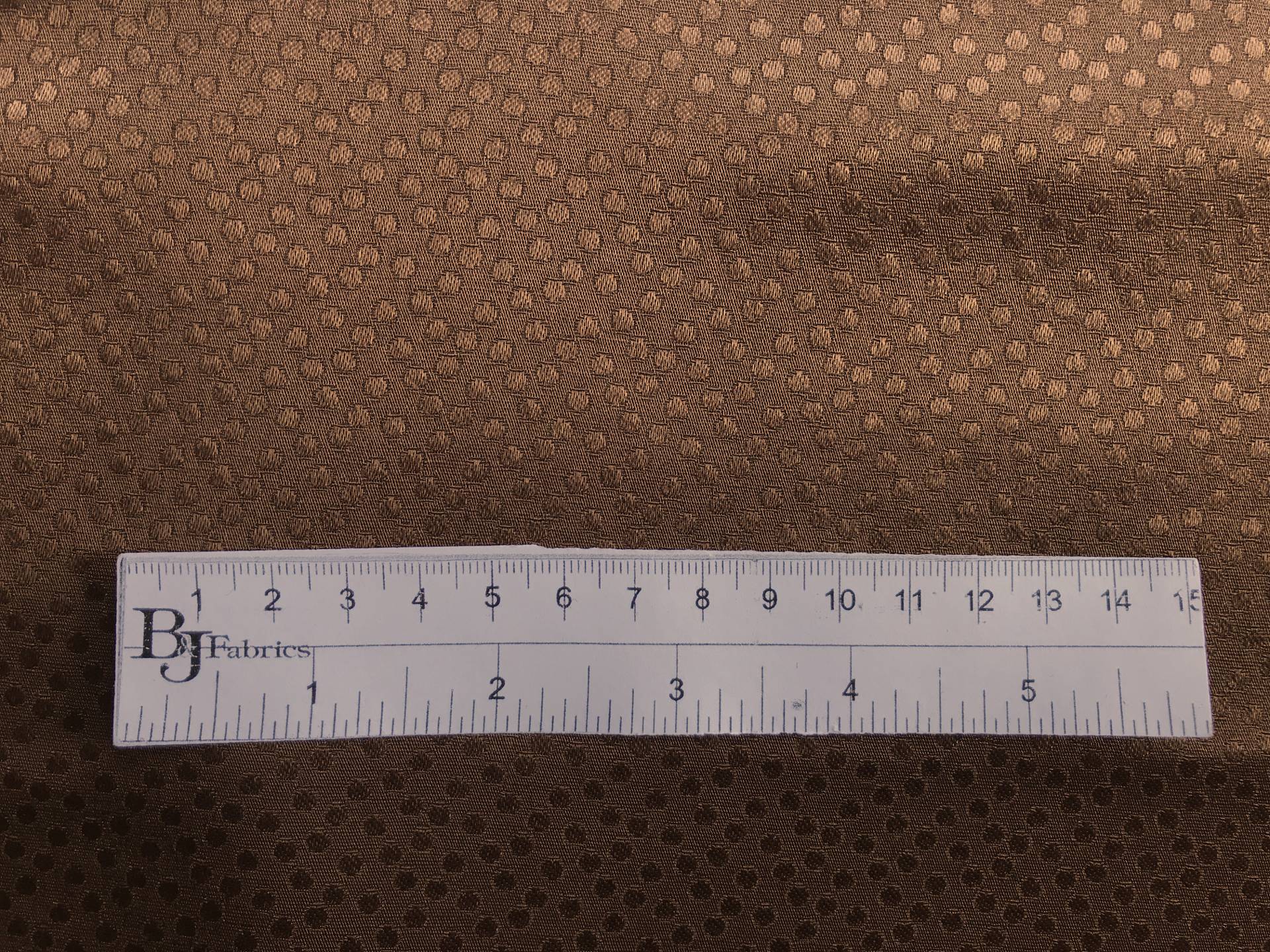 Brown Silk and Wool Crepe with Small Dots Pattern