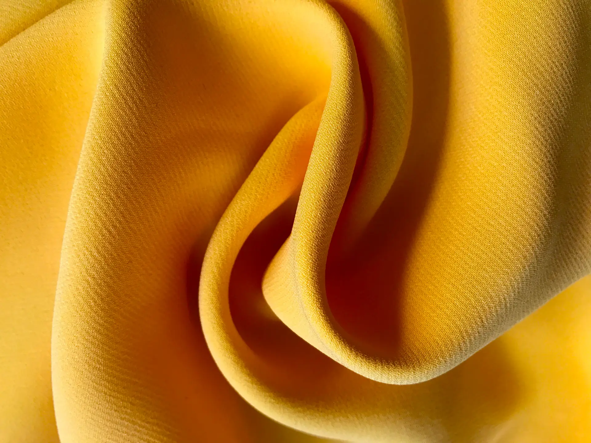 yellow heavy silk georgette in a swirl