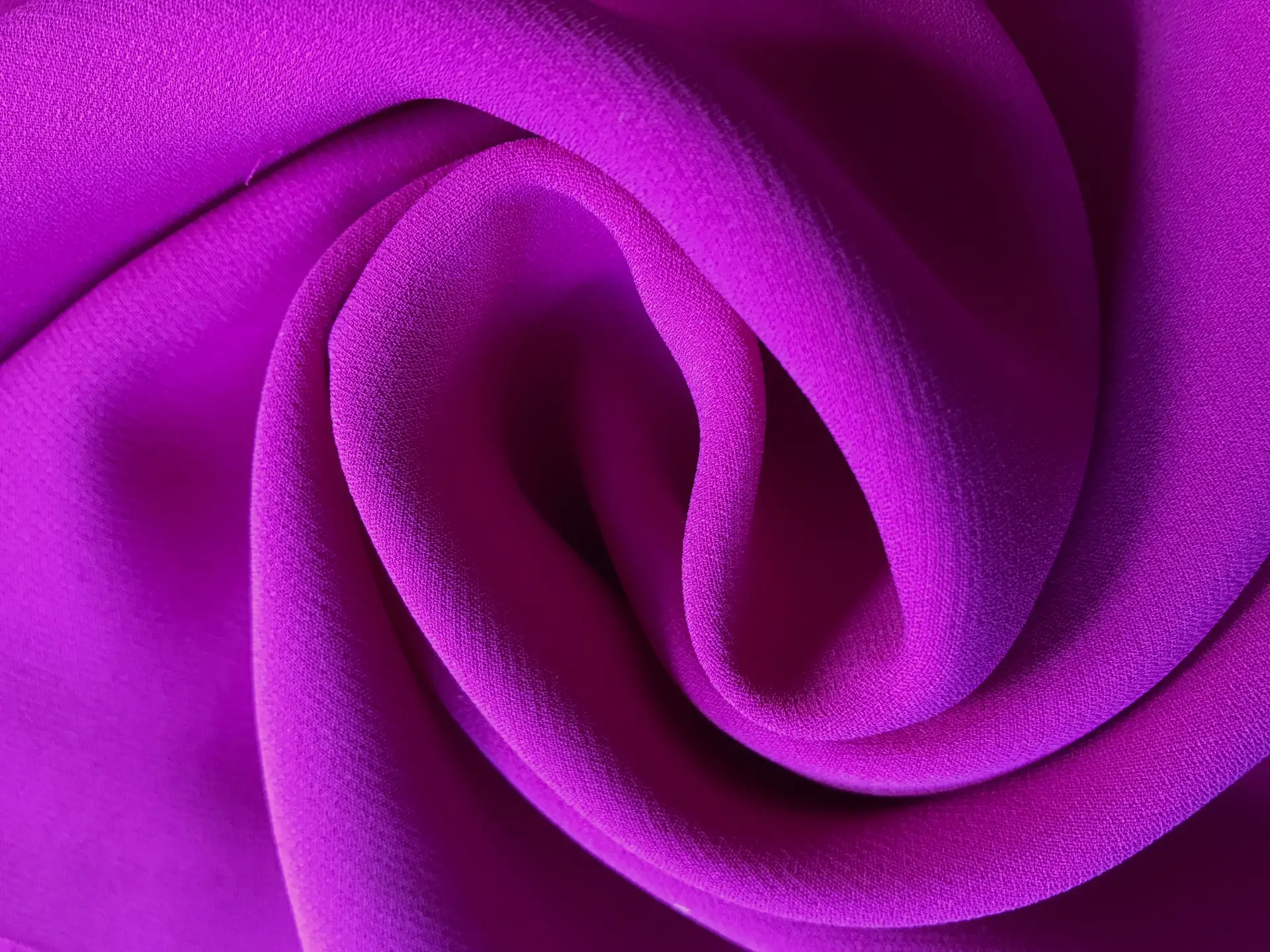 fuchsia heavy silk georgette in a swirl