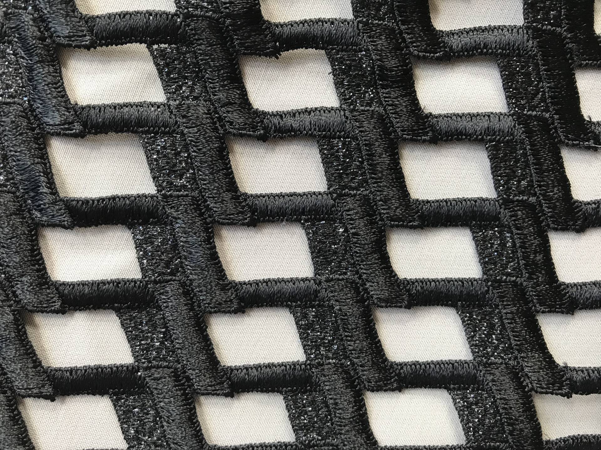 black metallic guipure lace 