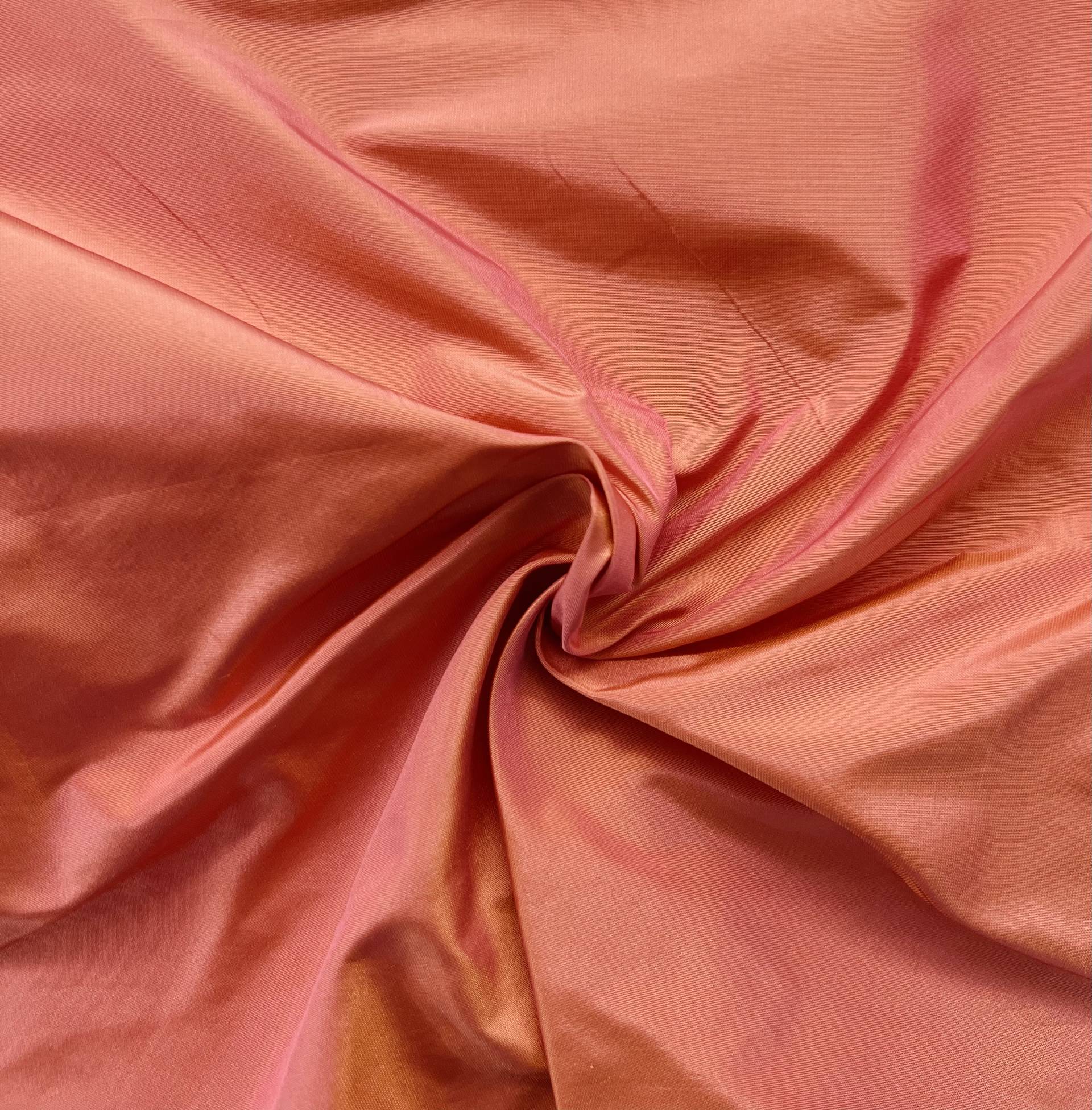 Iridescent Silk Taffeta in Pink/Gold