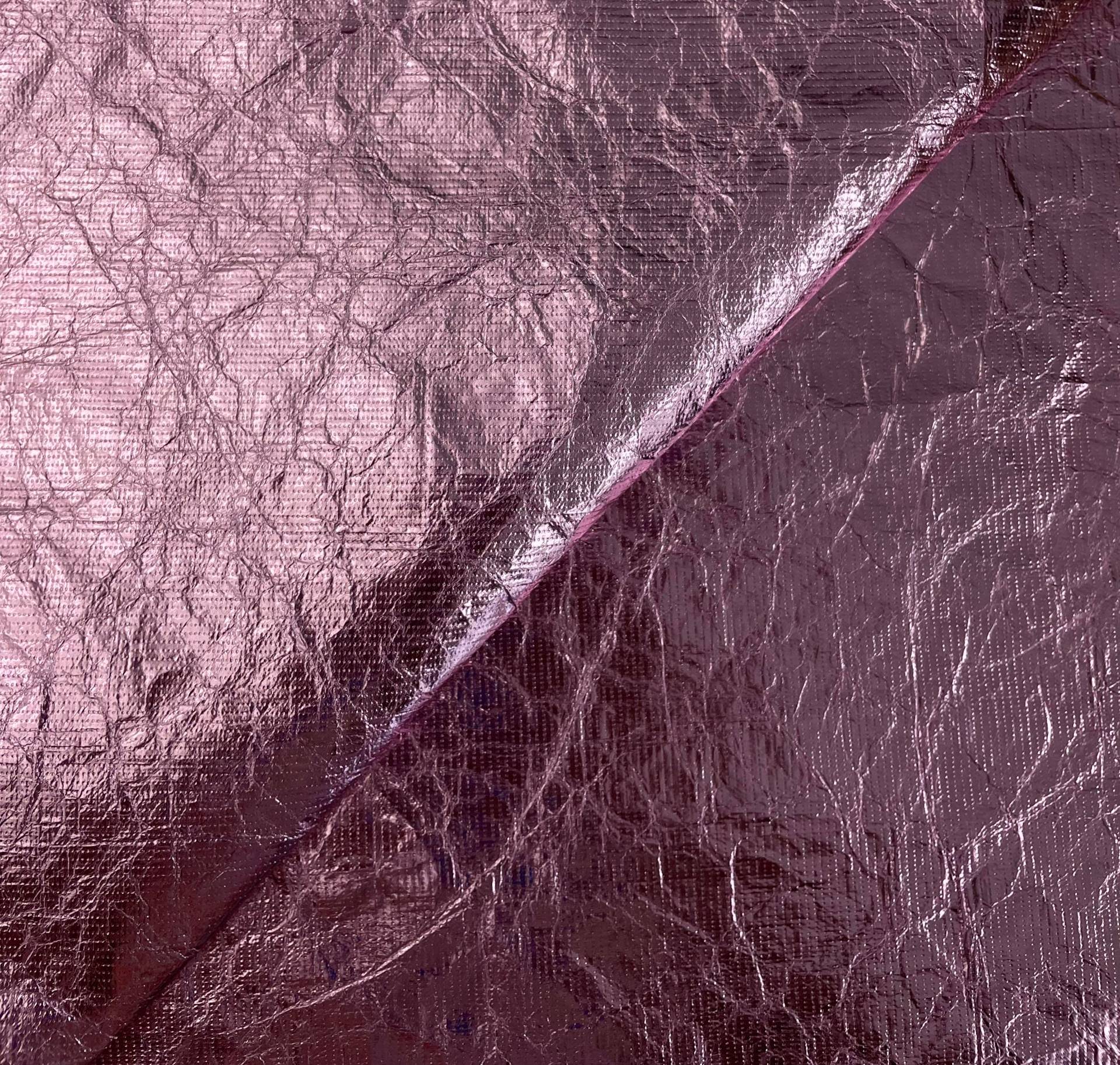 Crinkled Tyvek in Pink Mirror