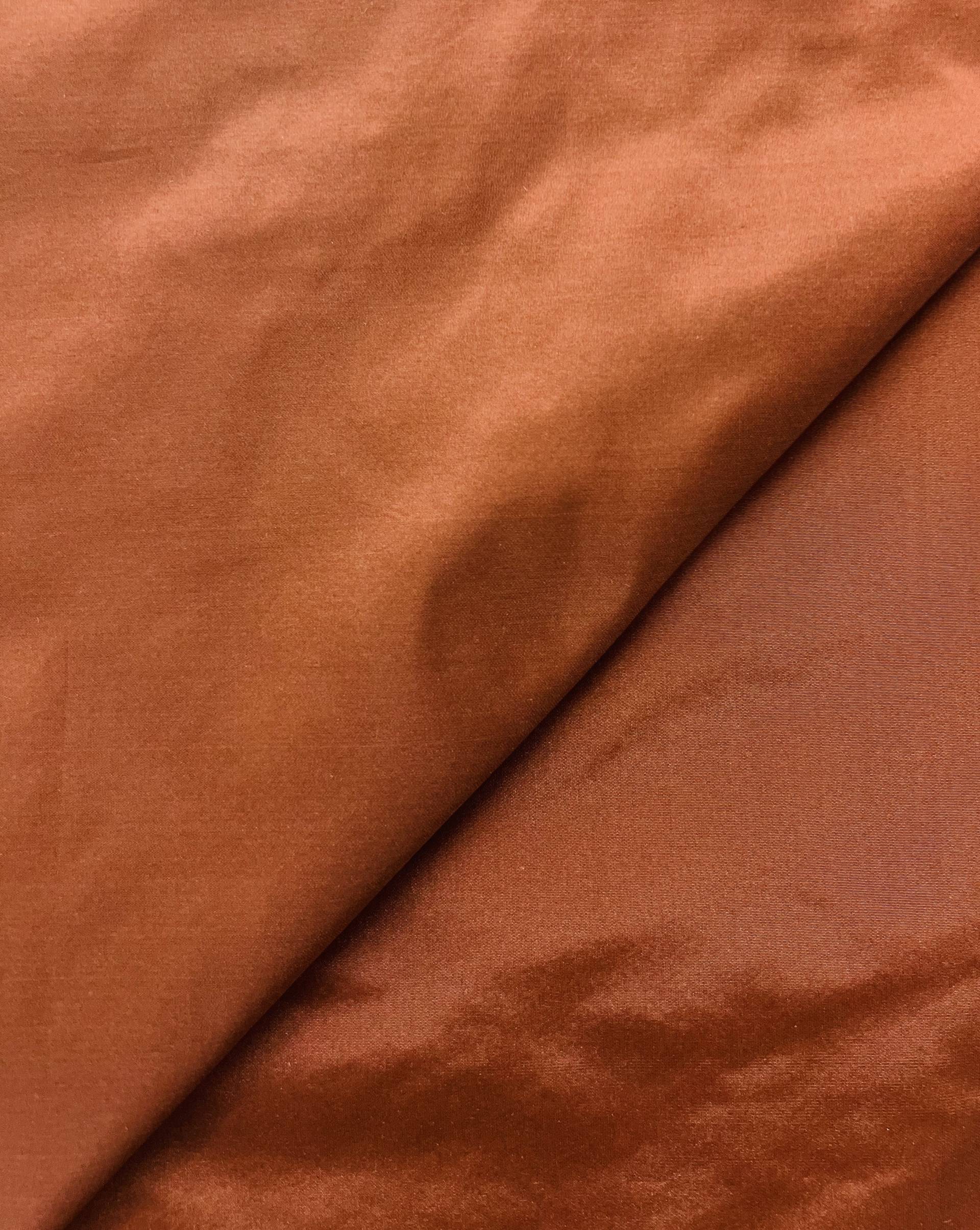 Pure Silk Taffeta in Brick
