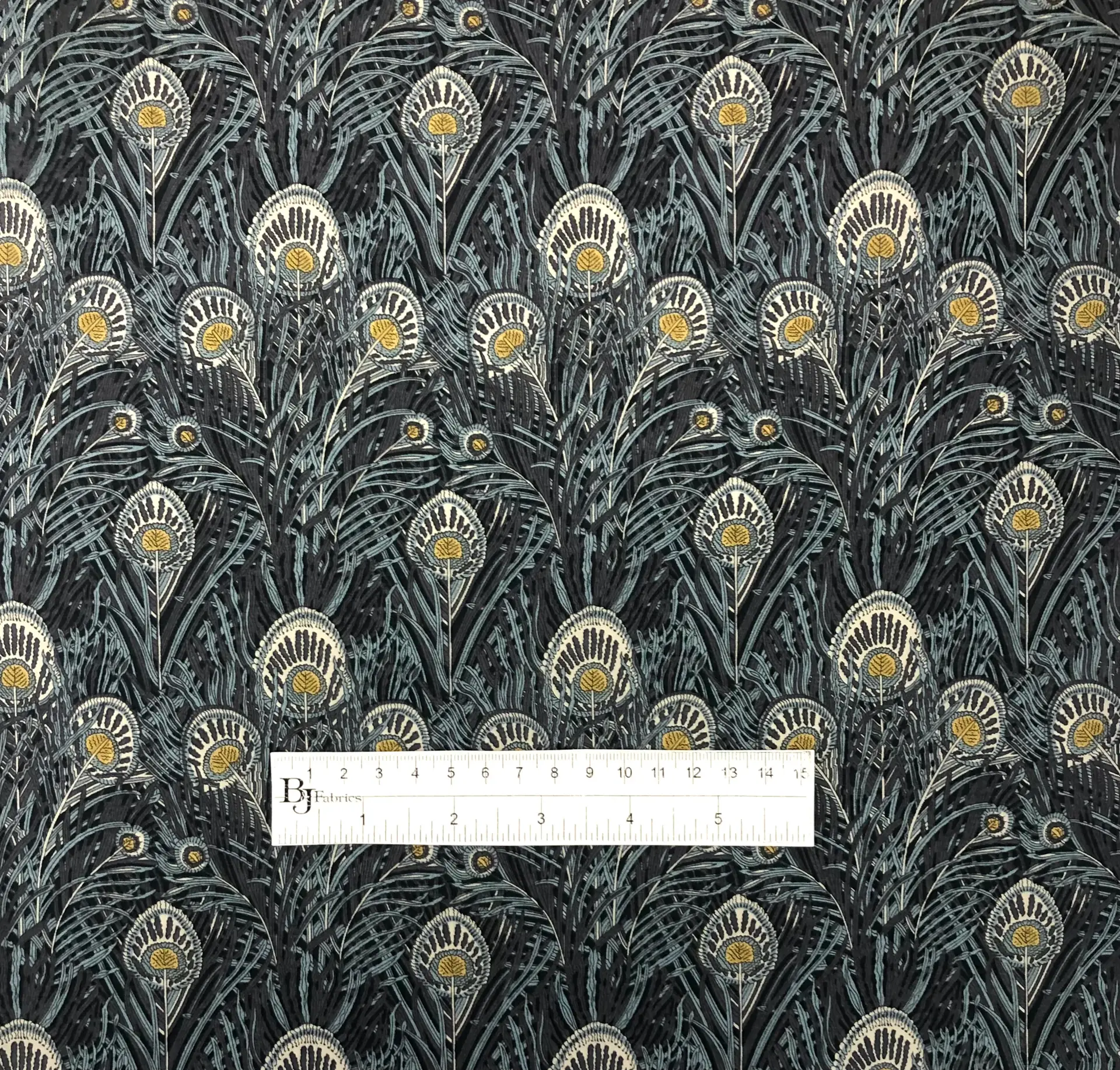 Liberty of London Cotton Lawn Feather Print in Charcoal