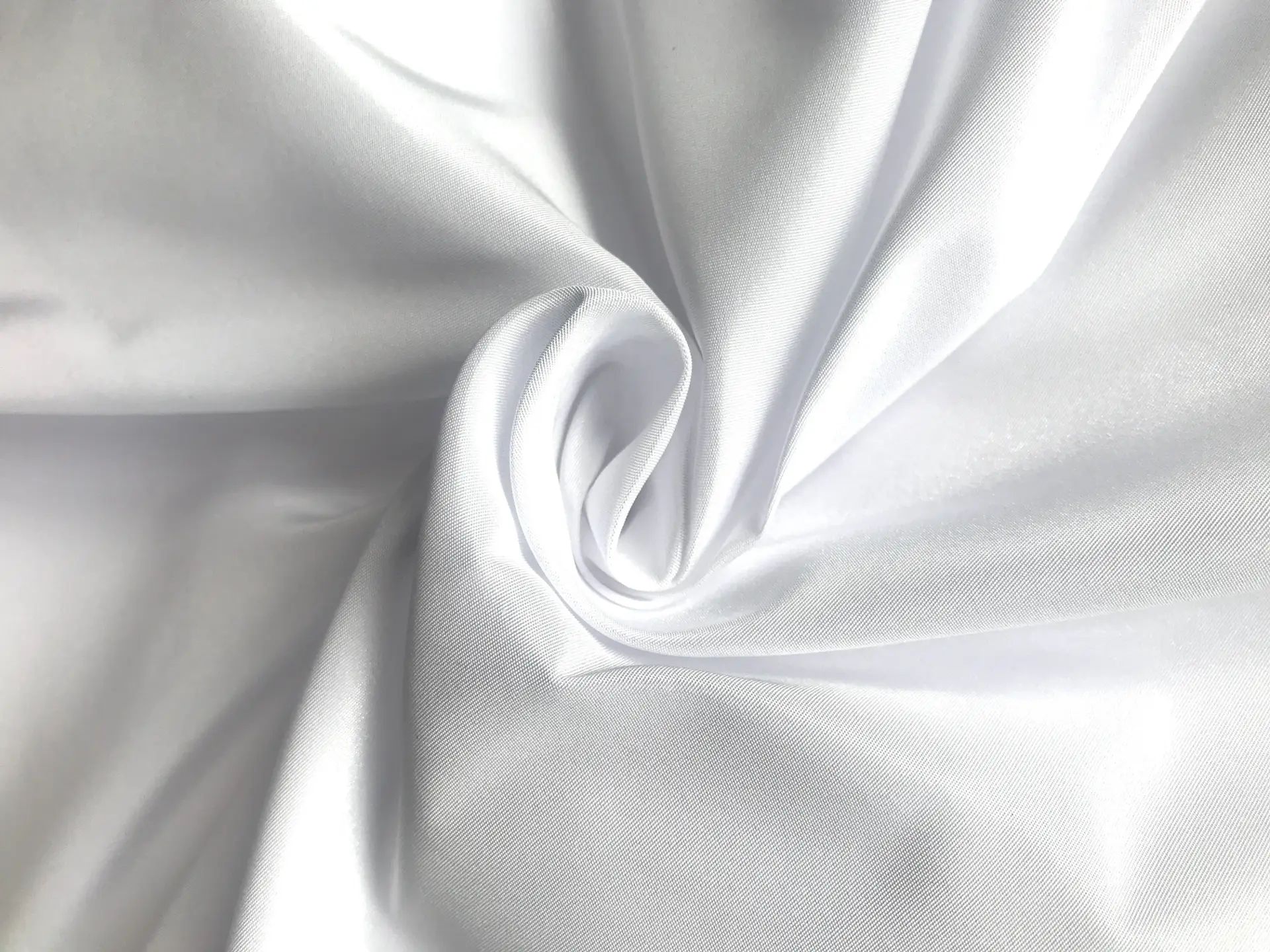 snow white poly taffeta in swirl