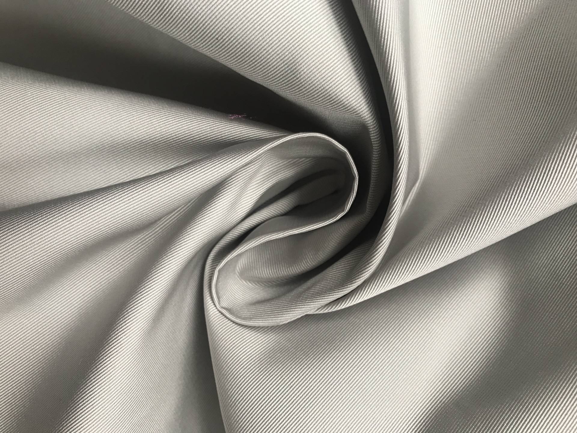 light grey poly gros de londres in swirl