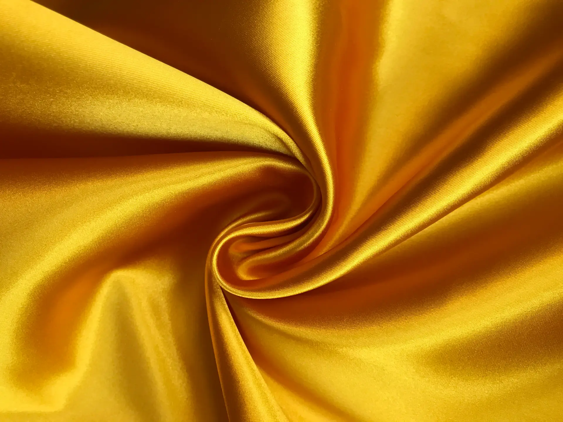 yellow stretch satin in a swirl