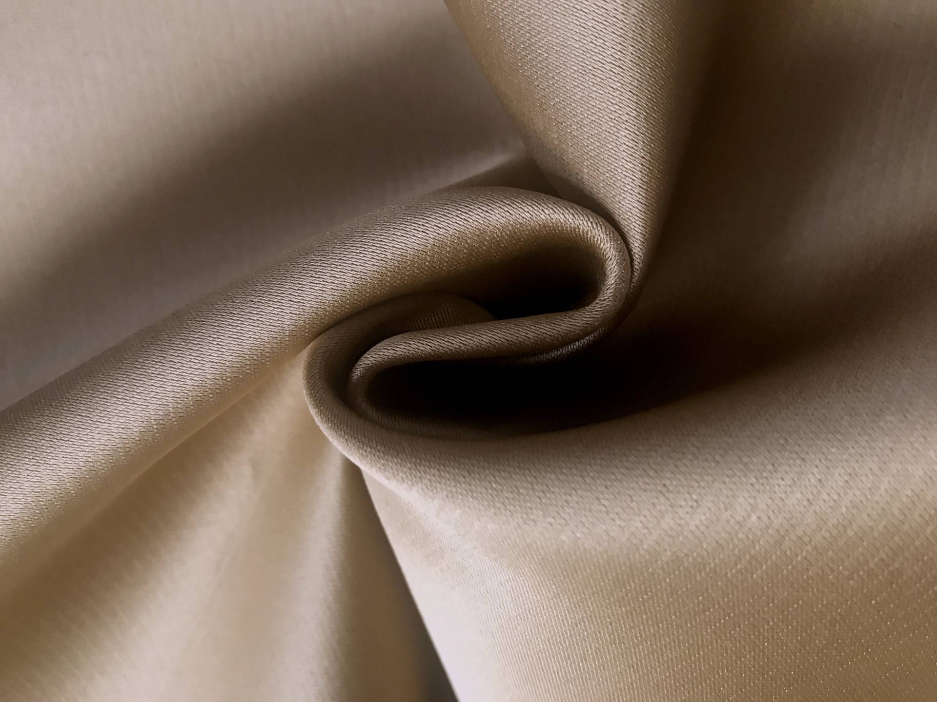 Double Face Polyester Satin in Light Brown