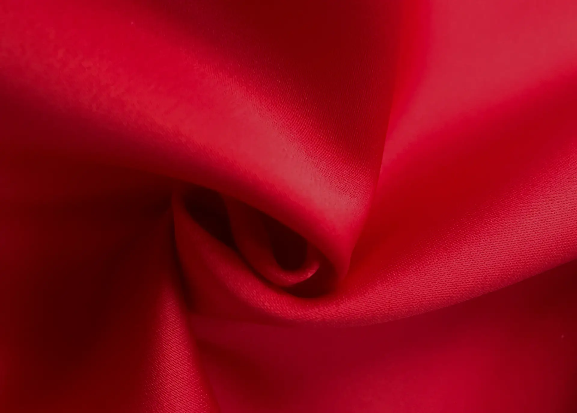 red double face poly satin