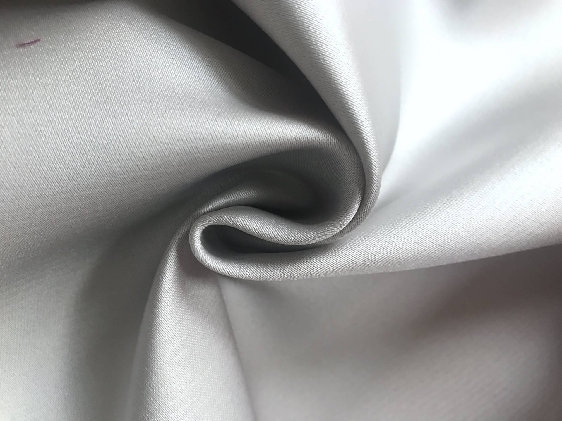 light grey double face poly satin
