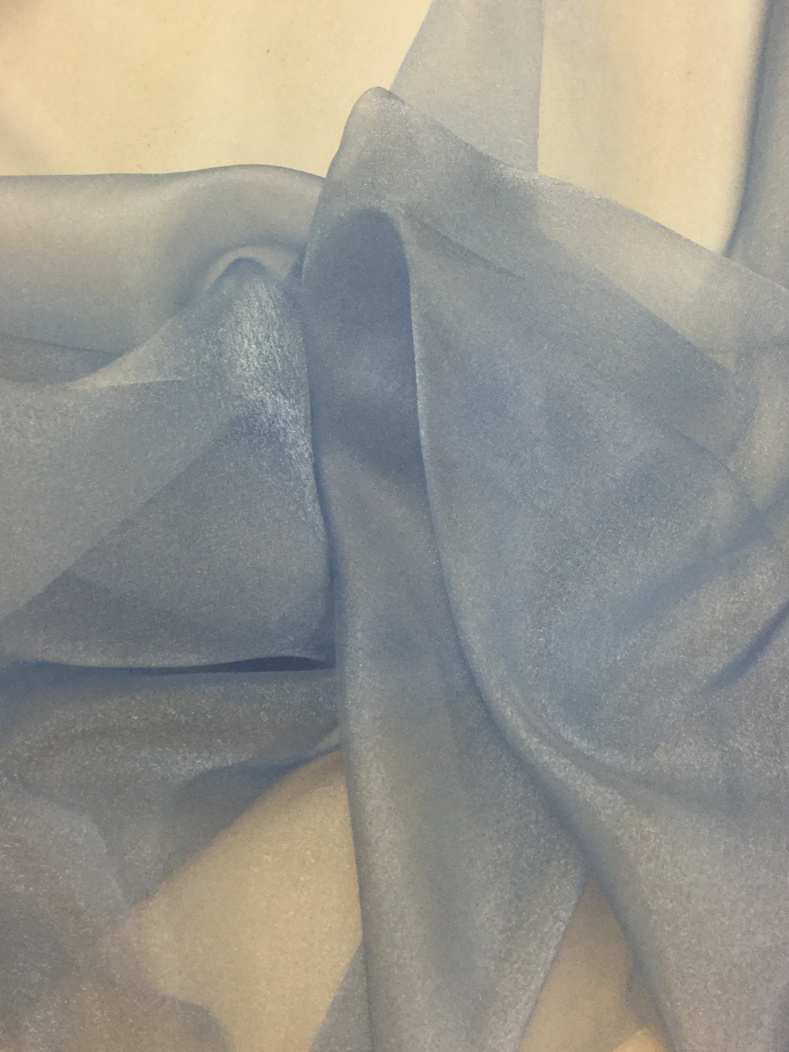 SPARKLE NYLON ORGANZA IN STEEL BLUE