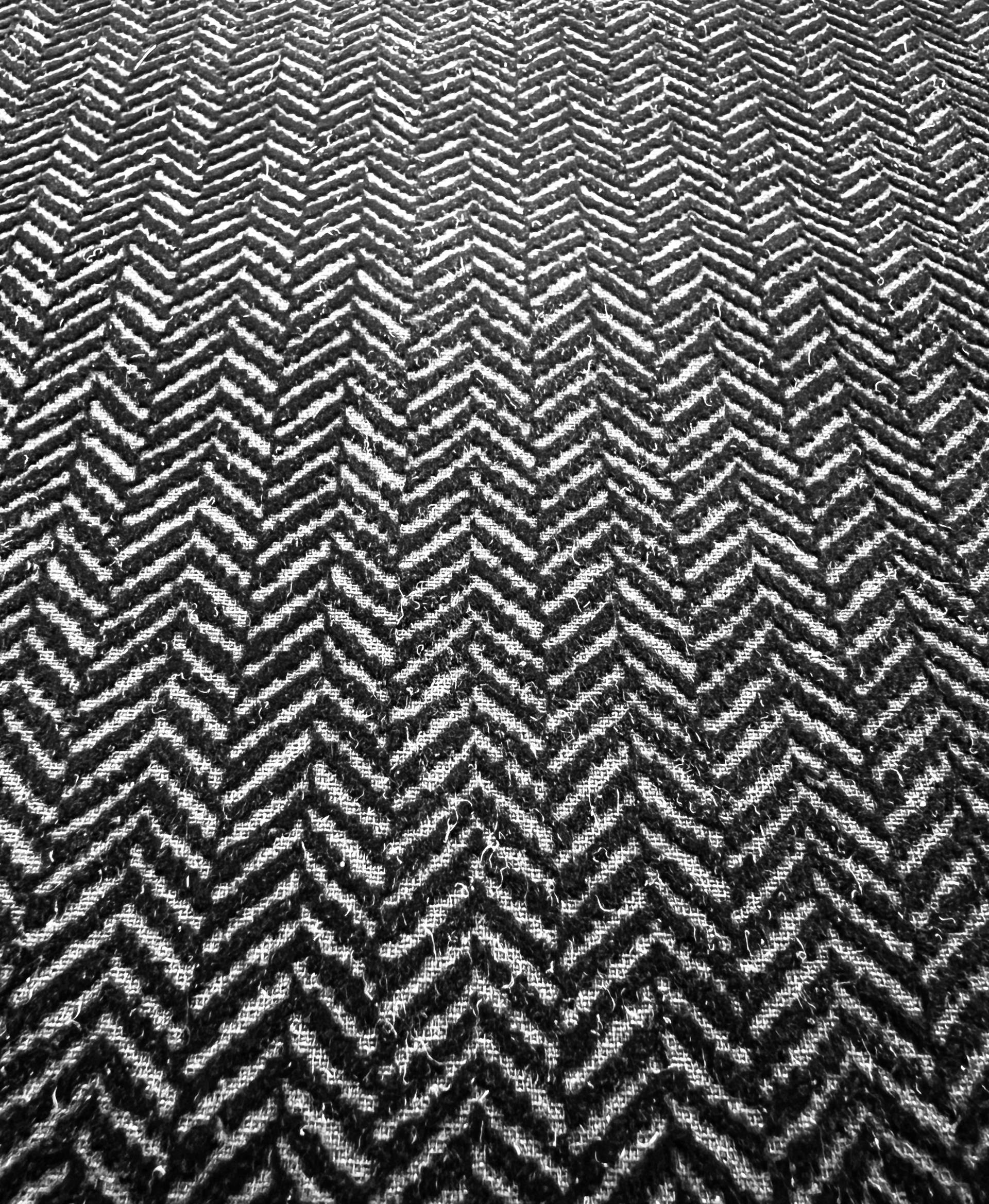 Italian Couture Flocked Silk and Wool In Black