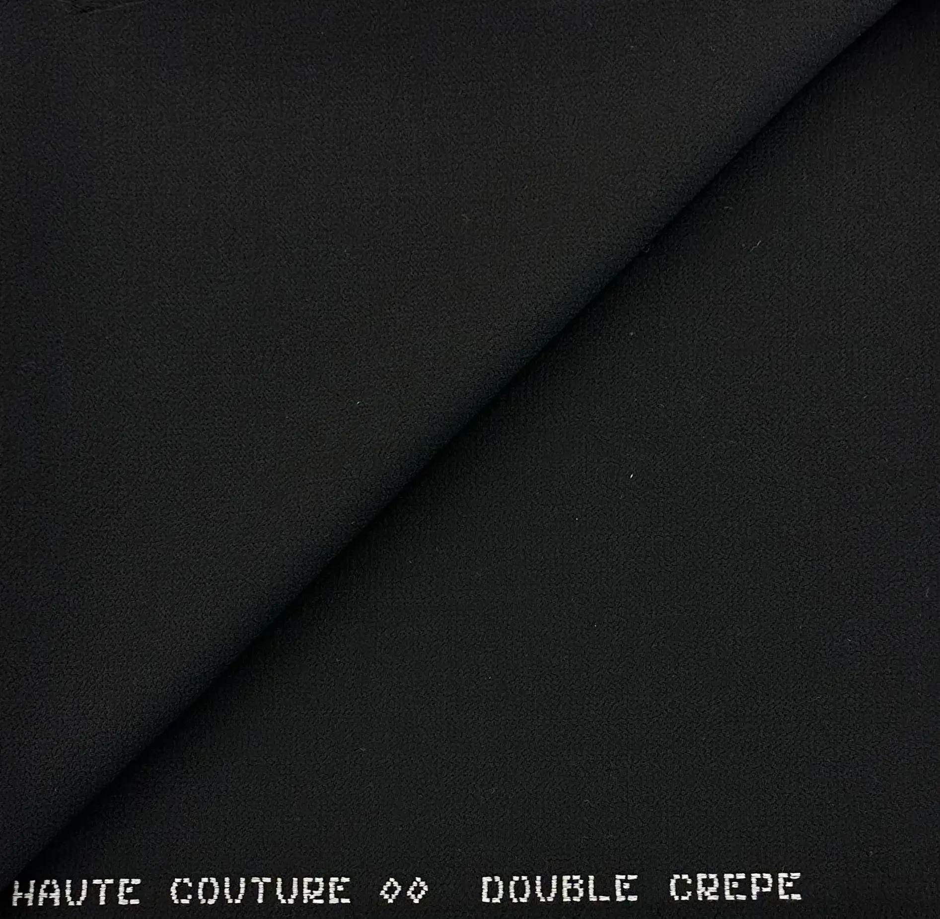 Italian Virgin Wool Double Crepe in Nero