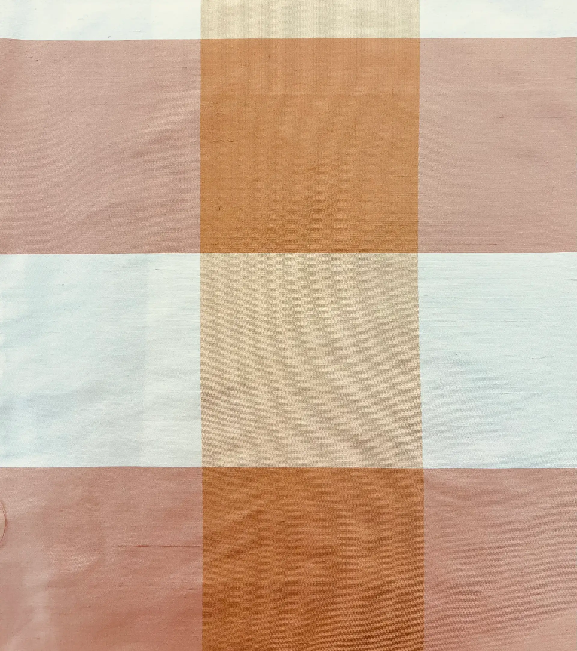 Pure Silk Shantung Large Size Gingham