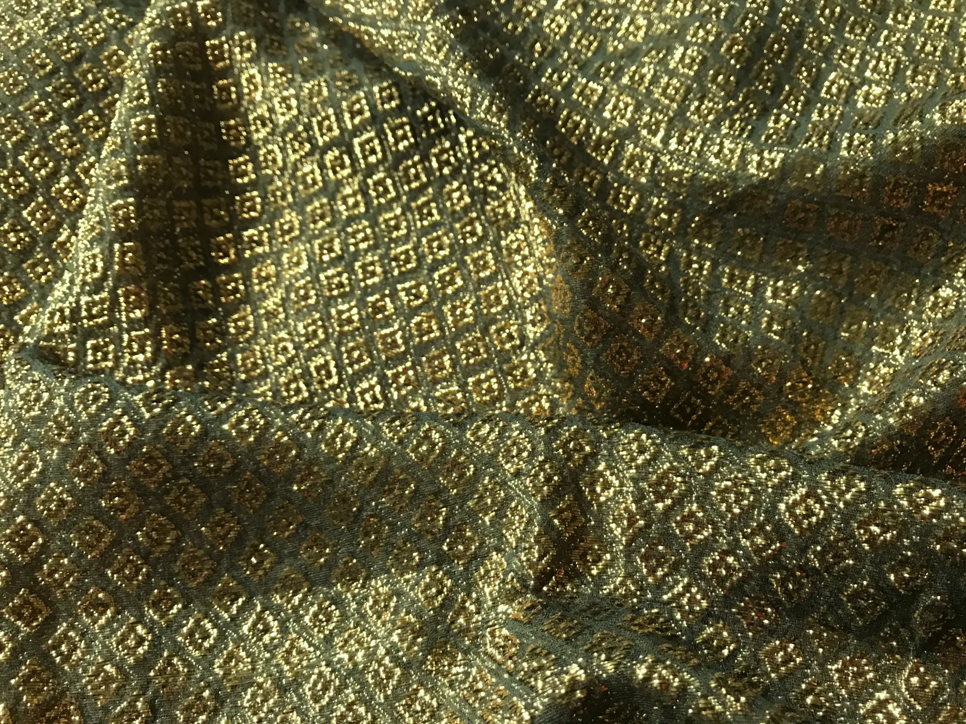 silk and lurex jacquard chiffon in gold