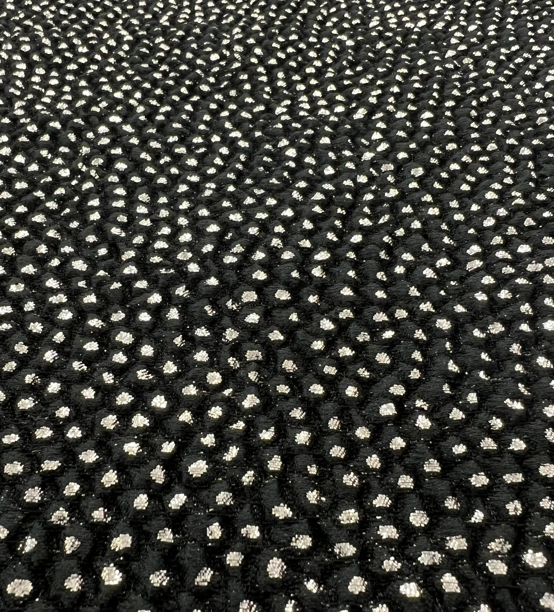 Jacquard Metallic Cloque in Black