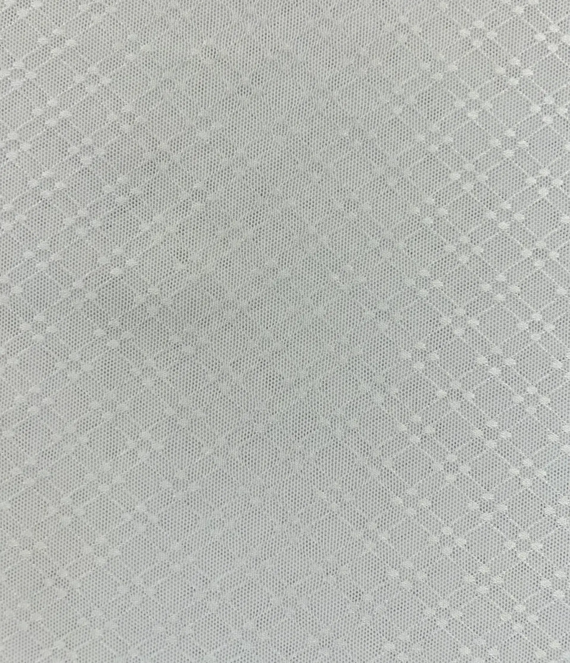 Stretch Novelty Point de Sprit in White