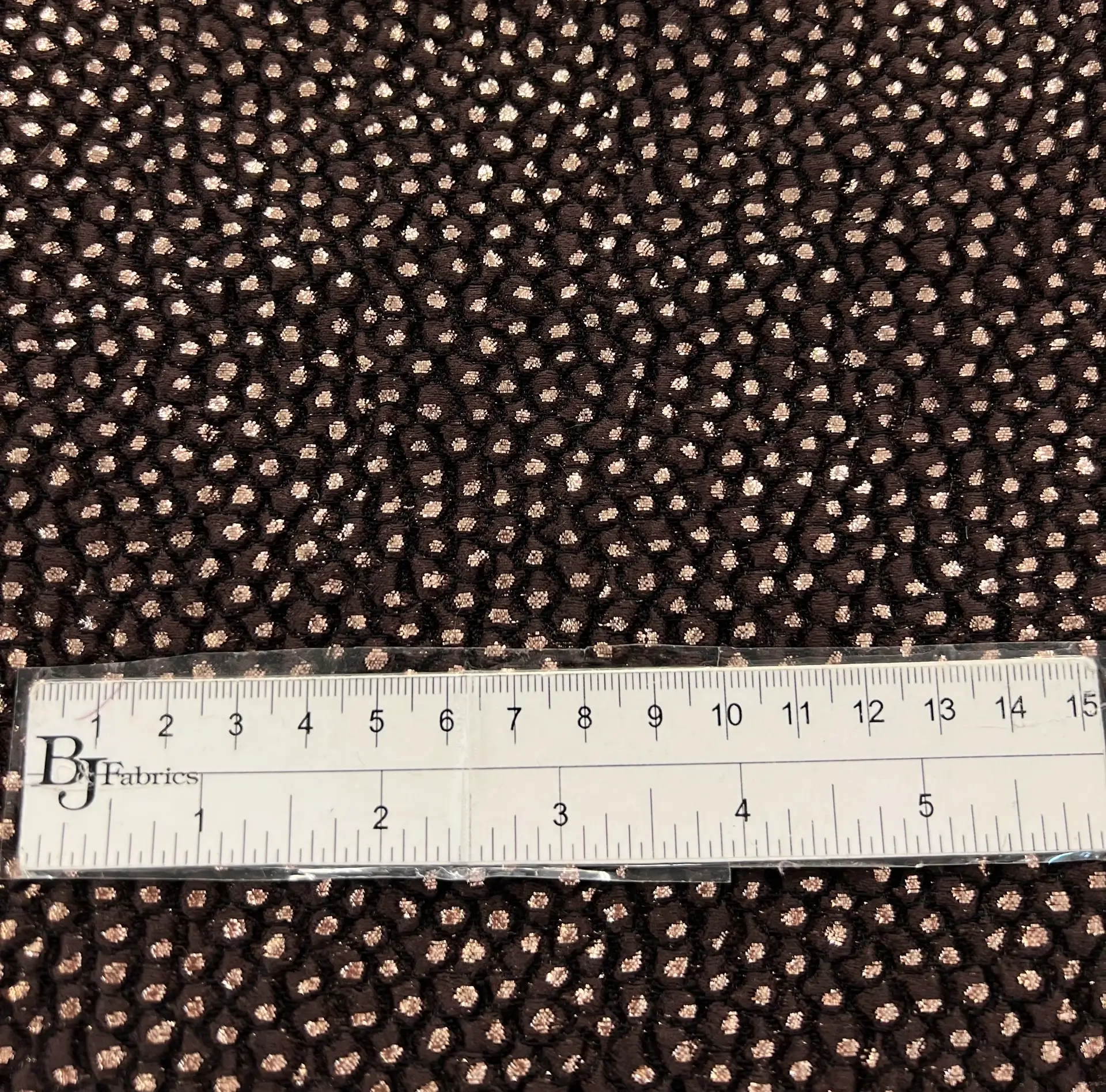 Jacquard Metallic Brocade in Brown