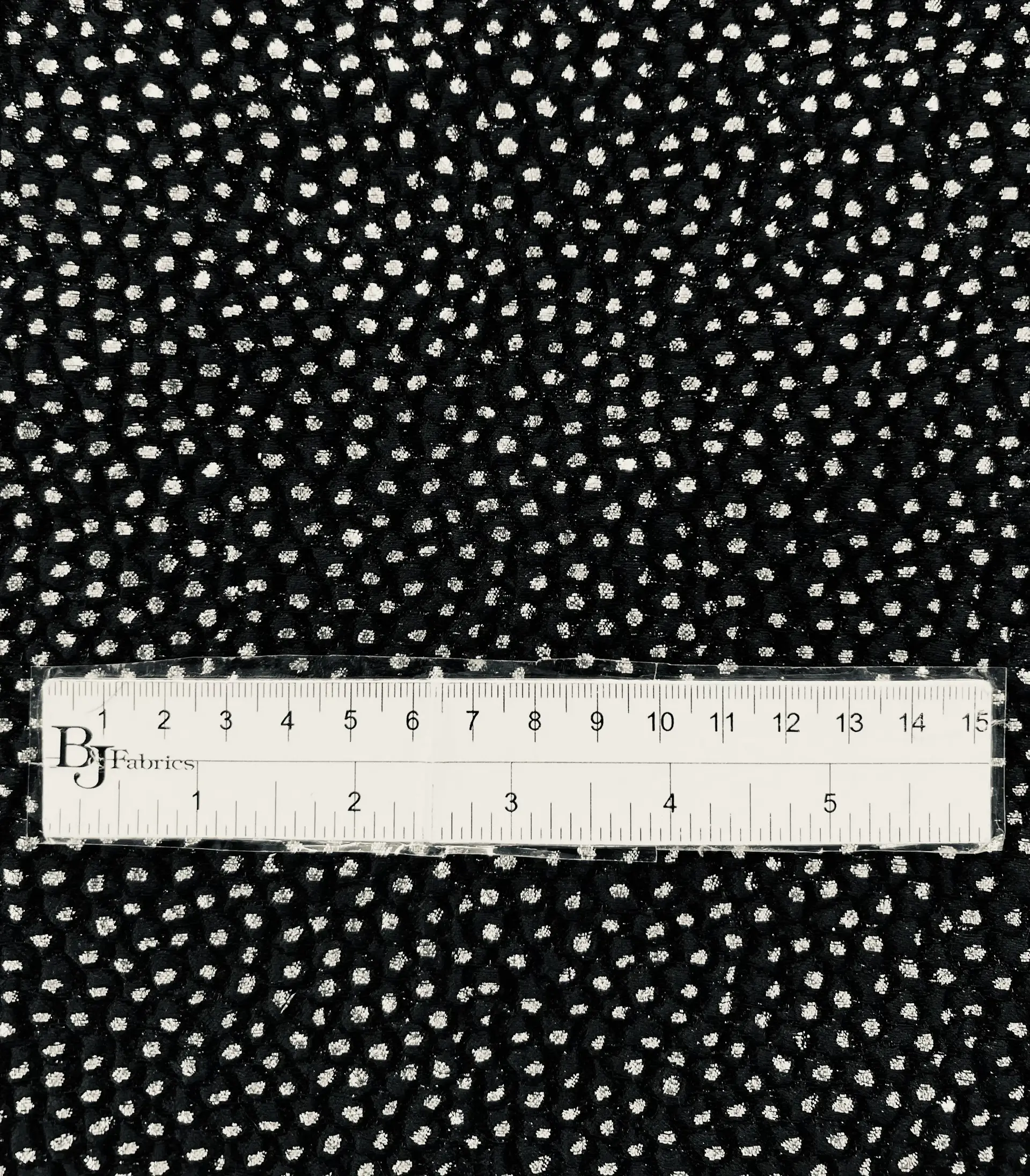 Jacquard Metallic Cloque in Black