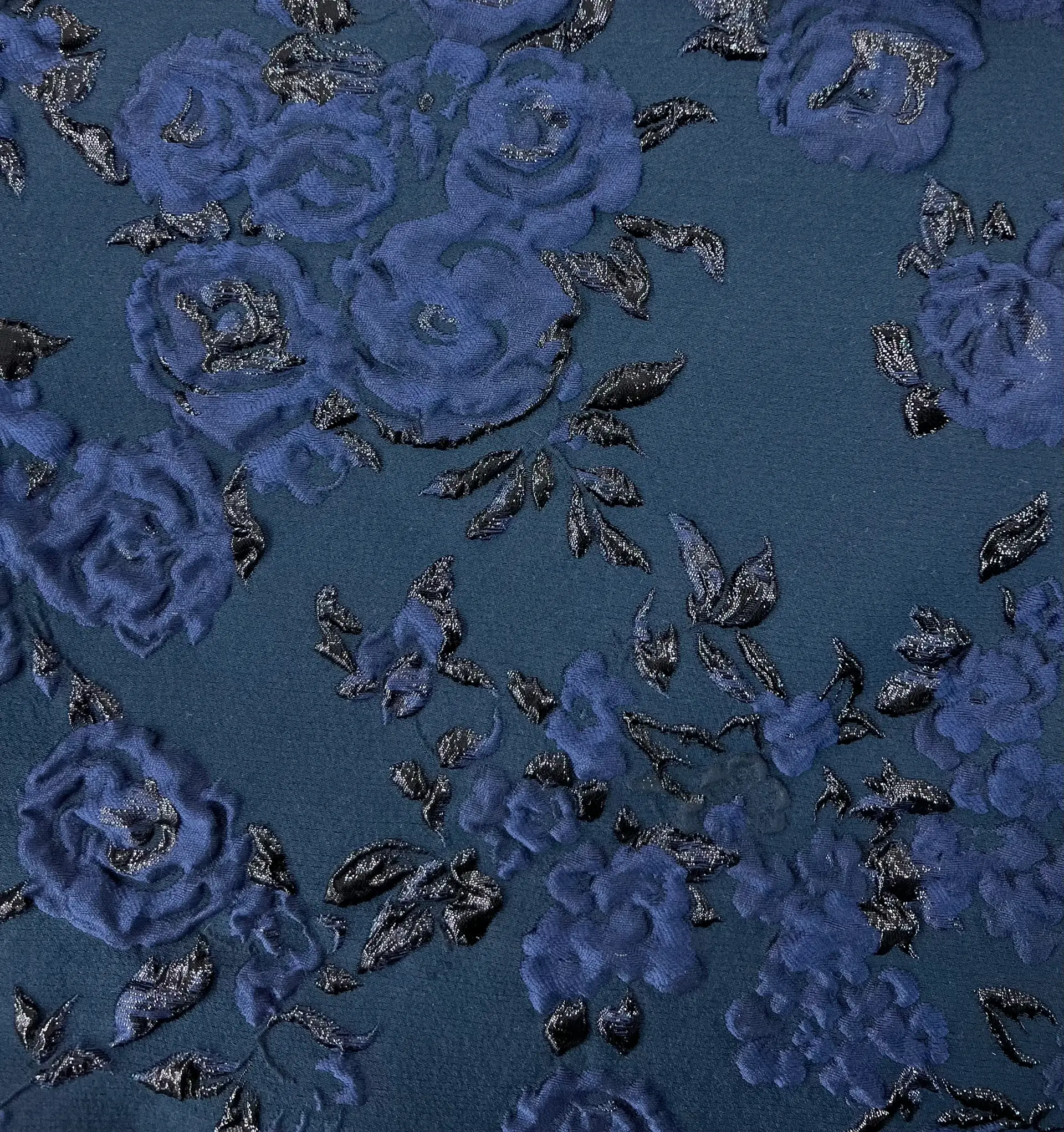 Made in Italy Rayon Nylon Blend Metallic Brocade