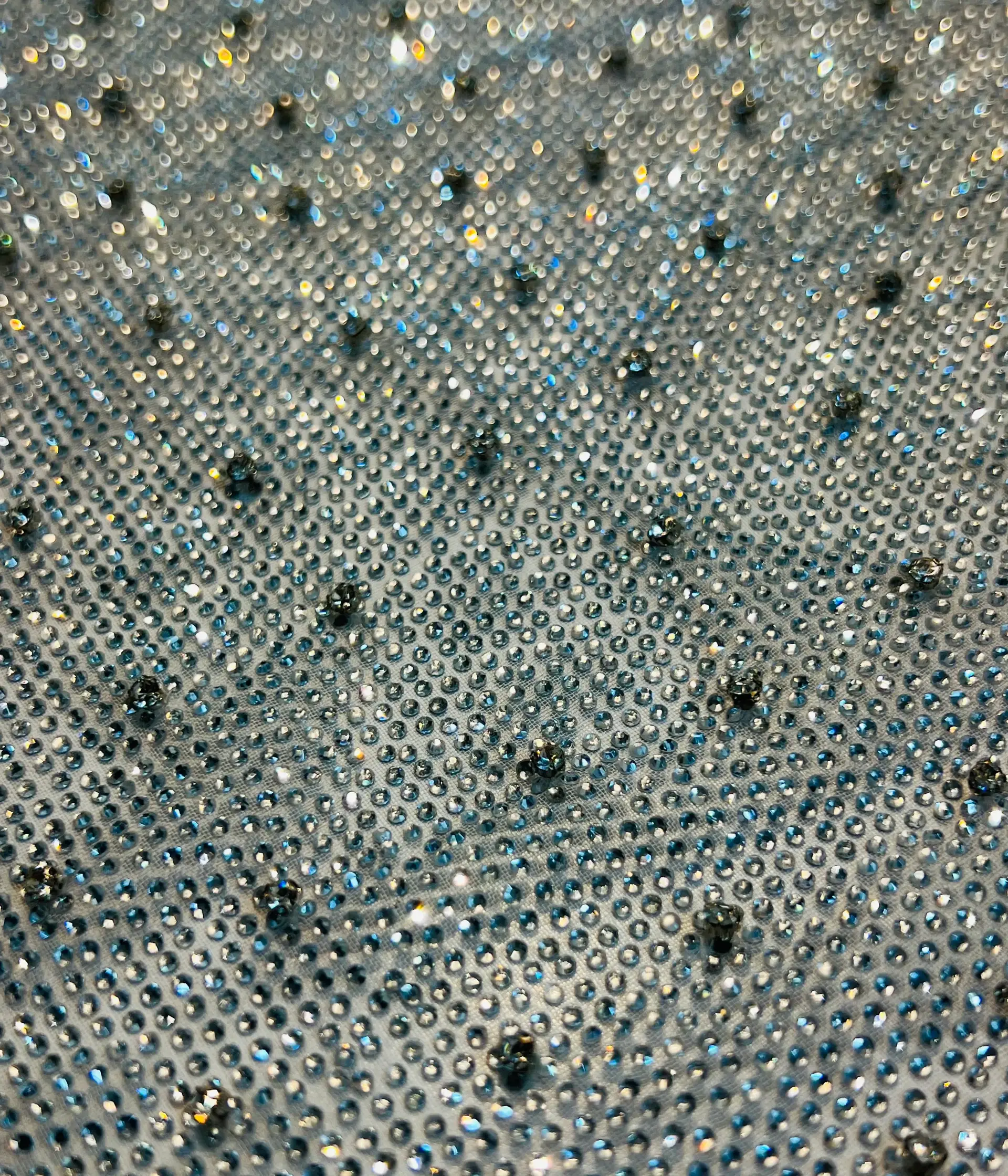 Couture Crystal on Chiffon in Silver