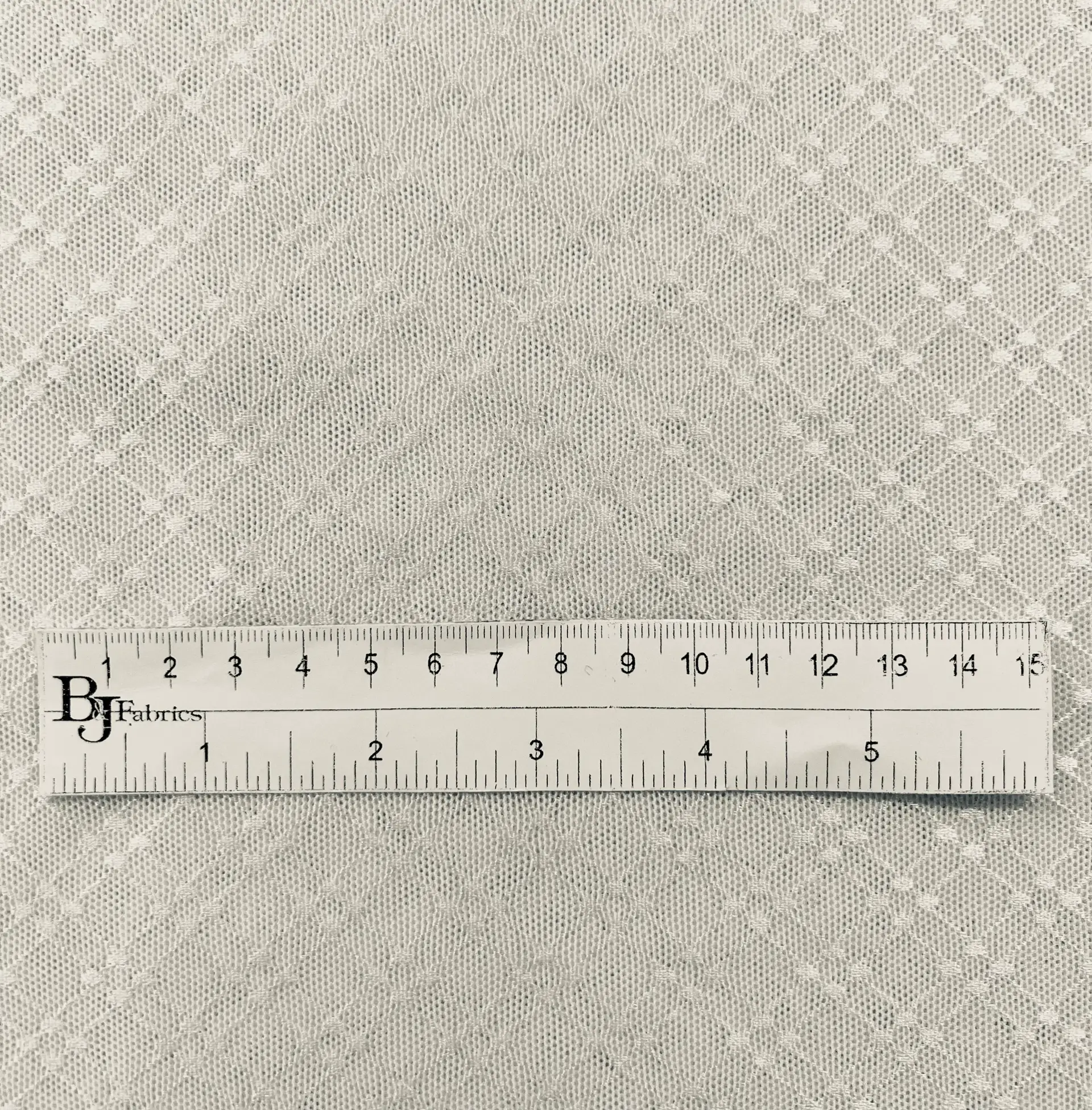 Stretch Novelty Point de Sprit in White