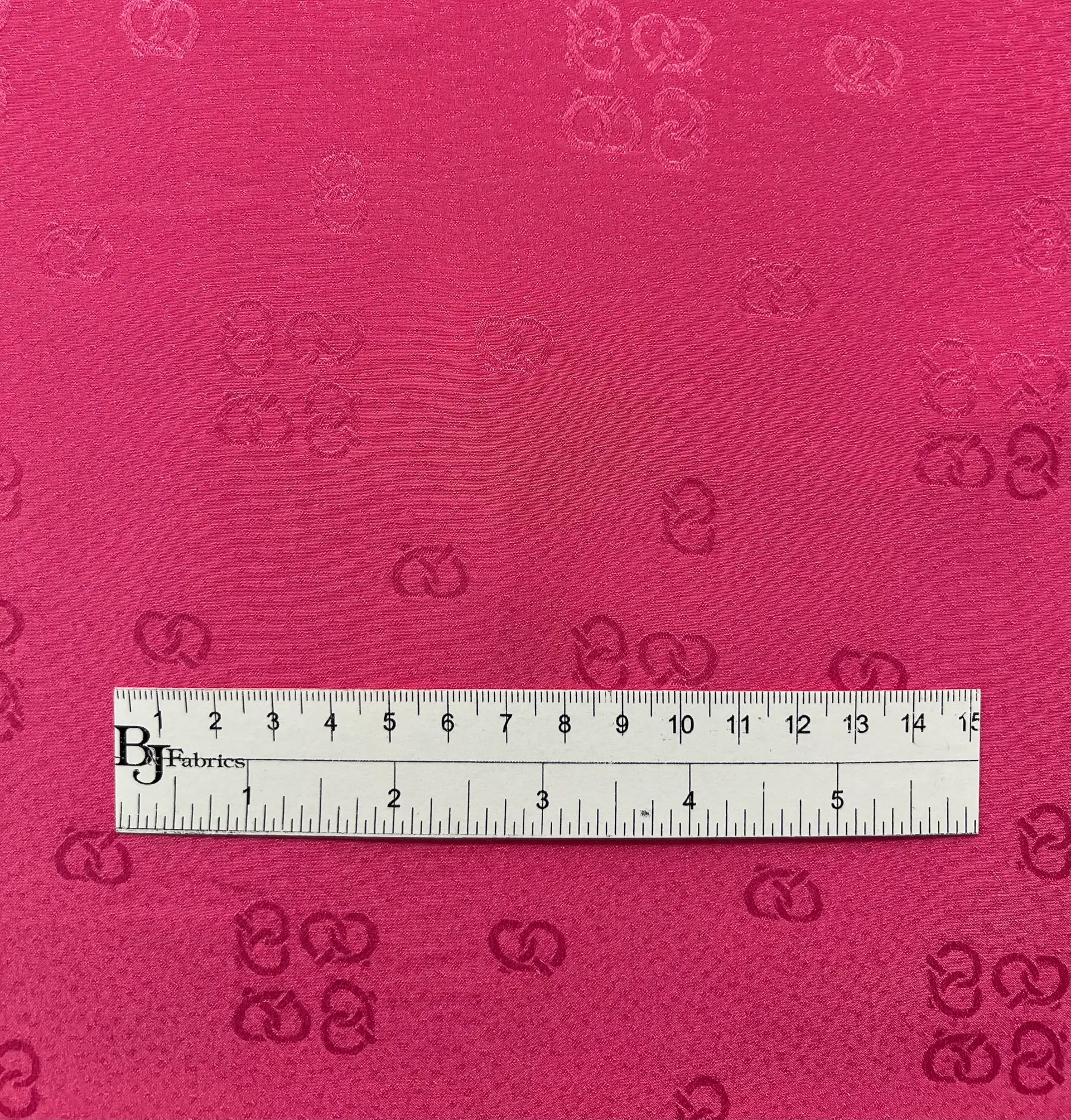 Vintage silk Jacquard in Flamingo Pink