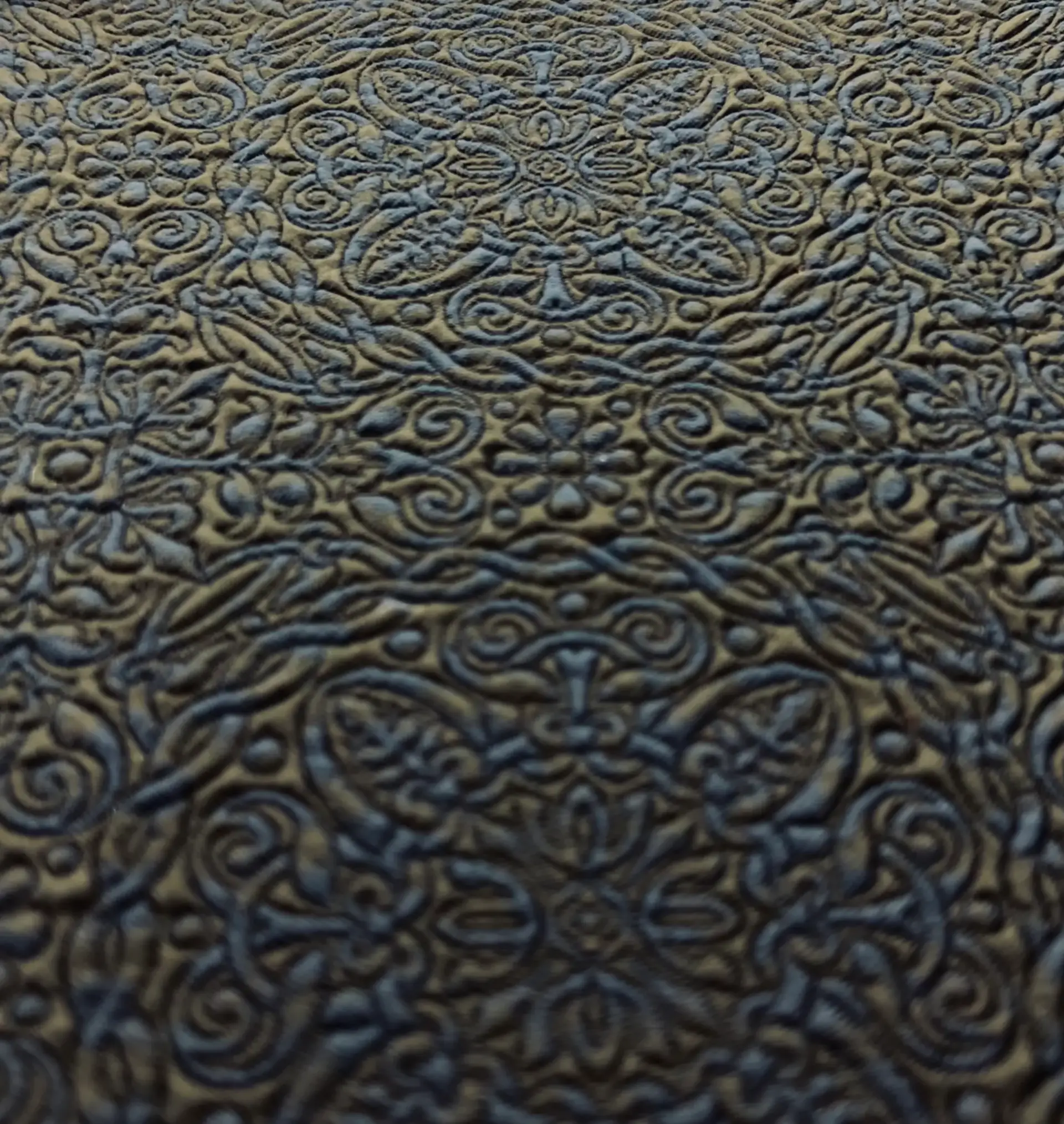Celtic Style Brocade in Black  & Navy