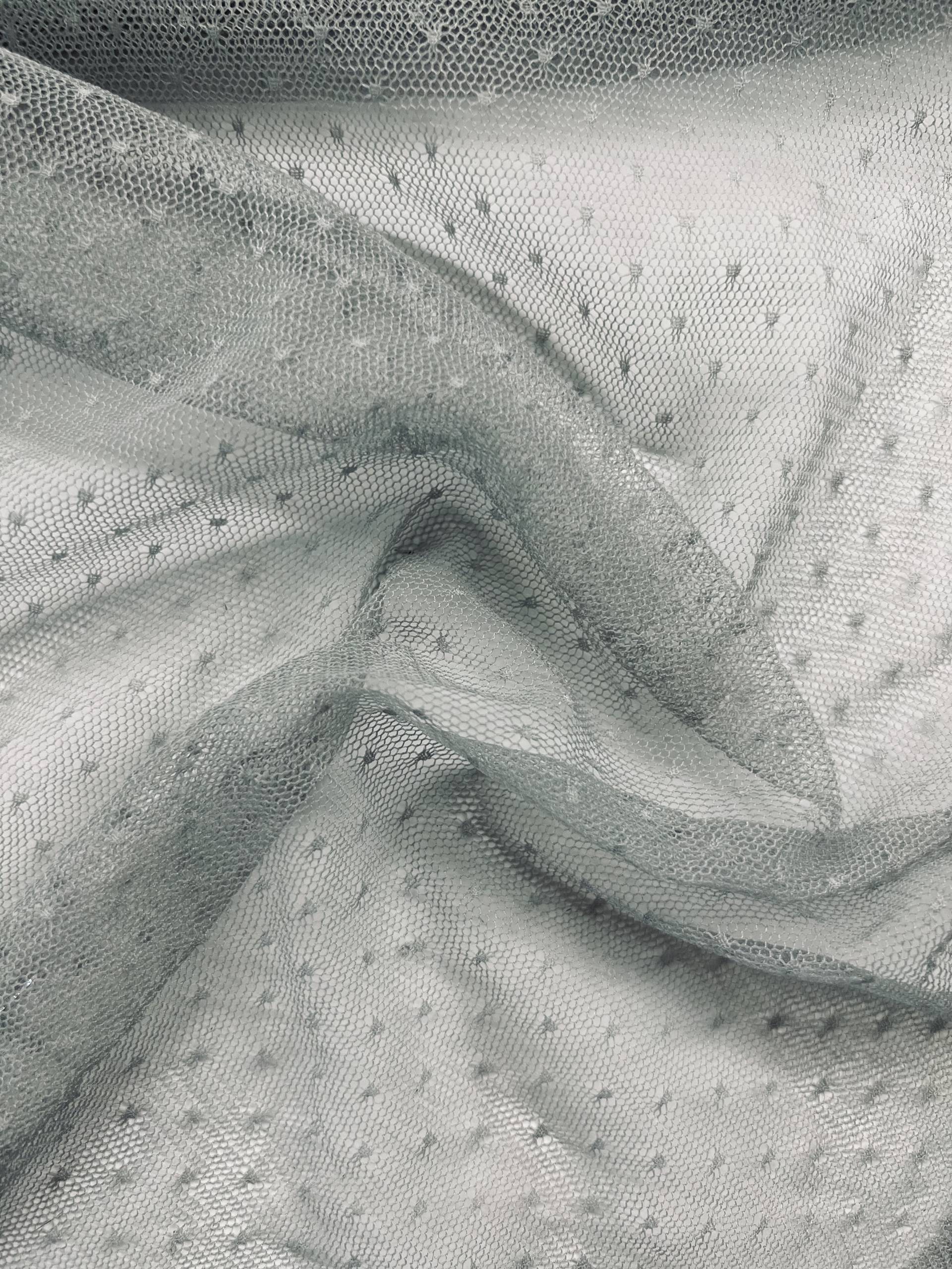 Point D'Esprit in Grey