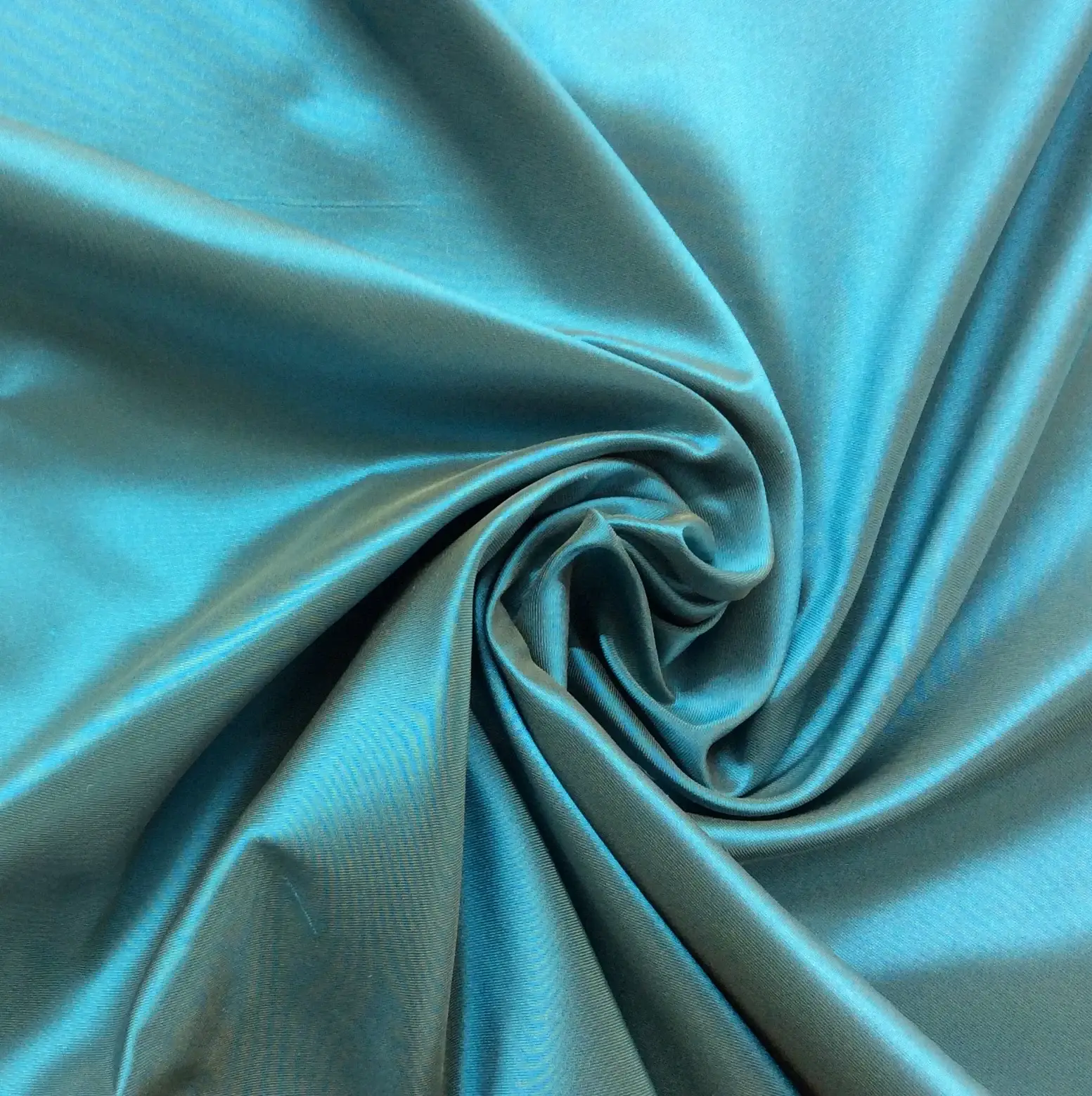 Iridescent Pure Silk Twill in Sage and Aqua Blue