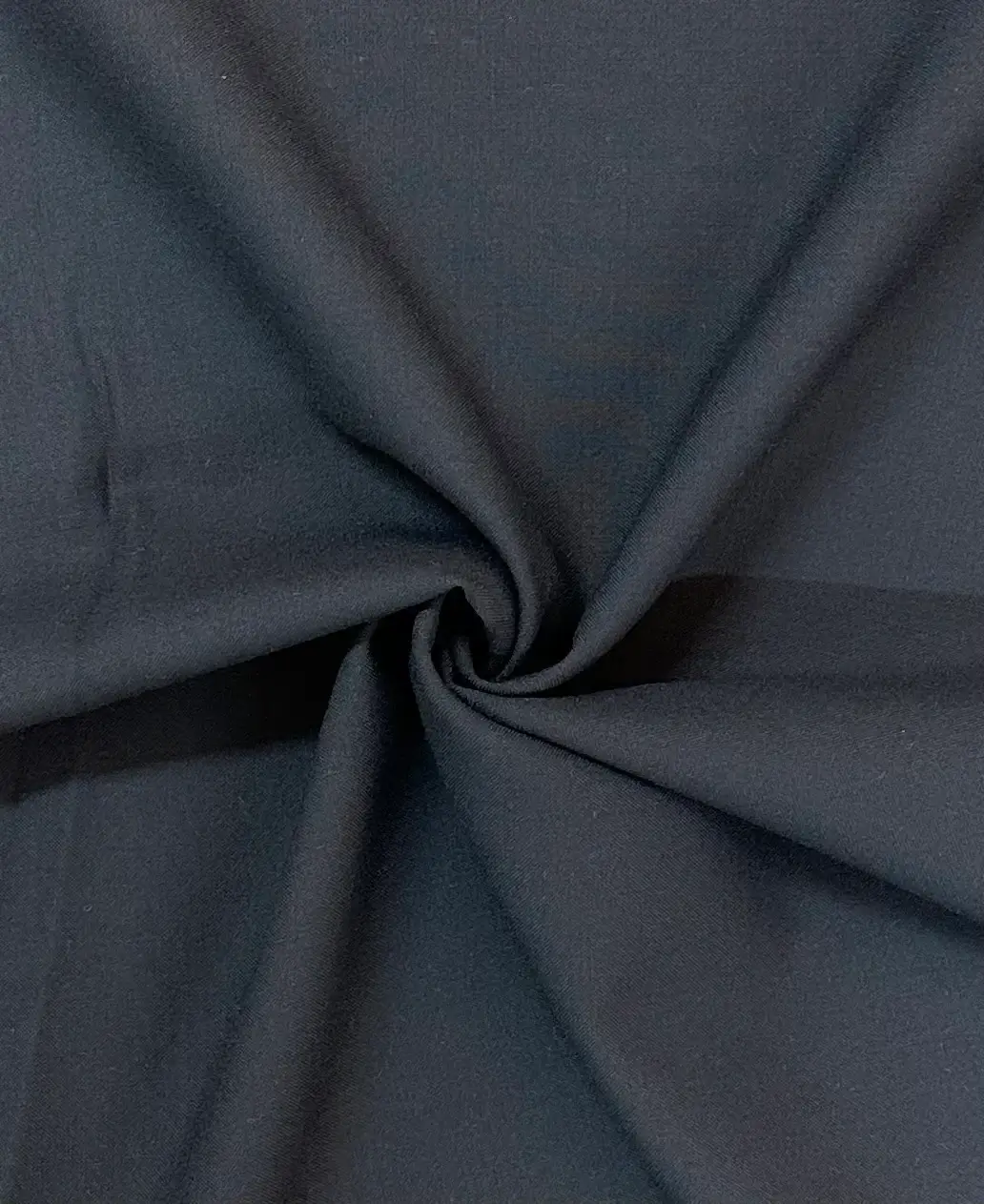 Wool Flannel with Natural Stretch in Midnight