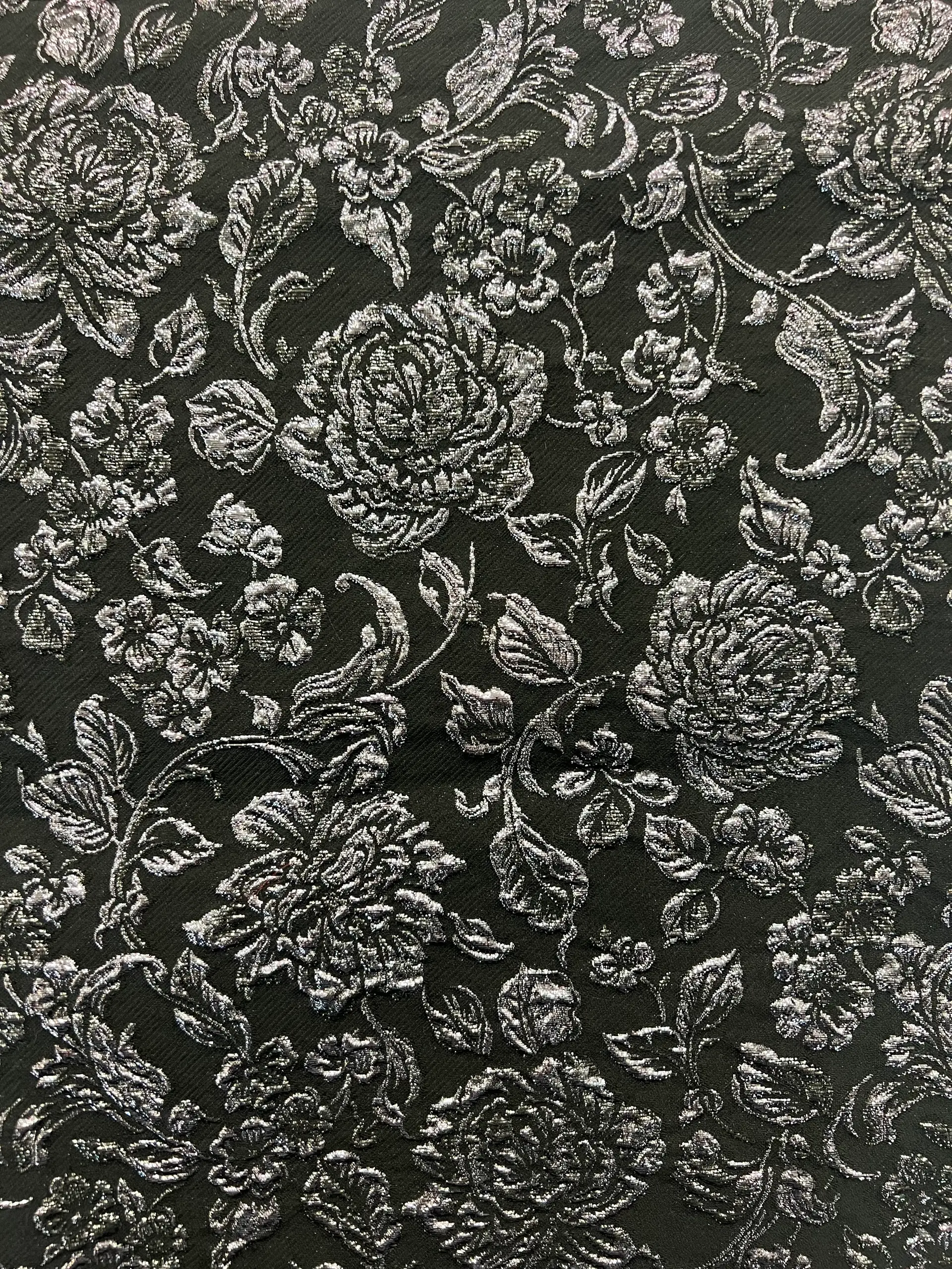 Silk and Metallic Blend Brocade