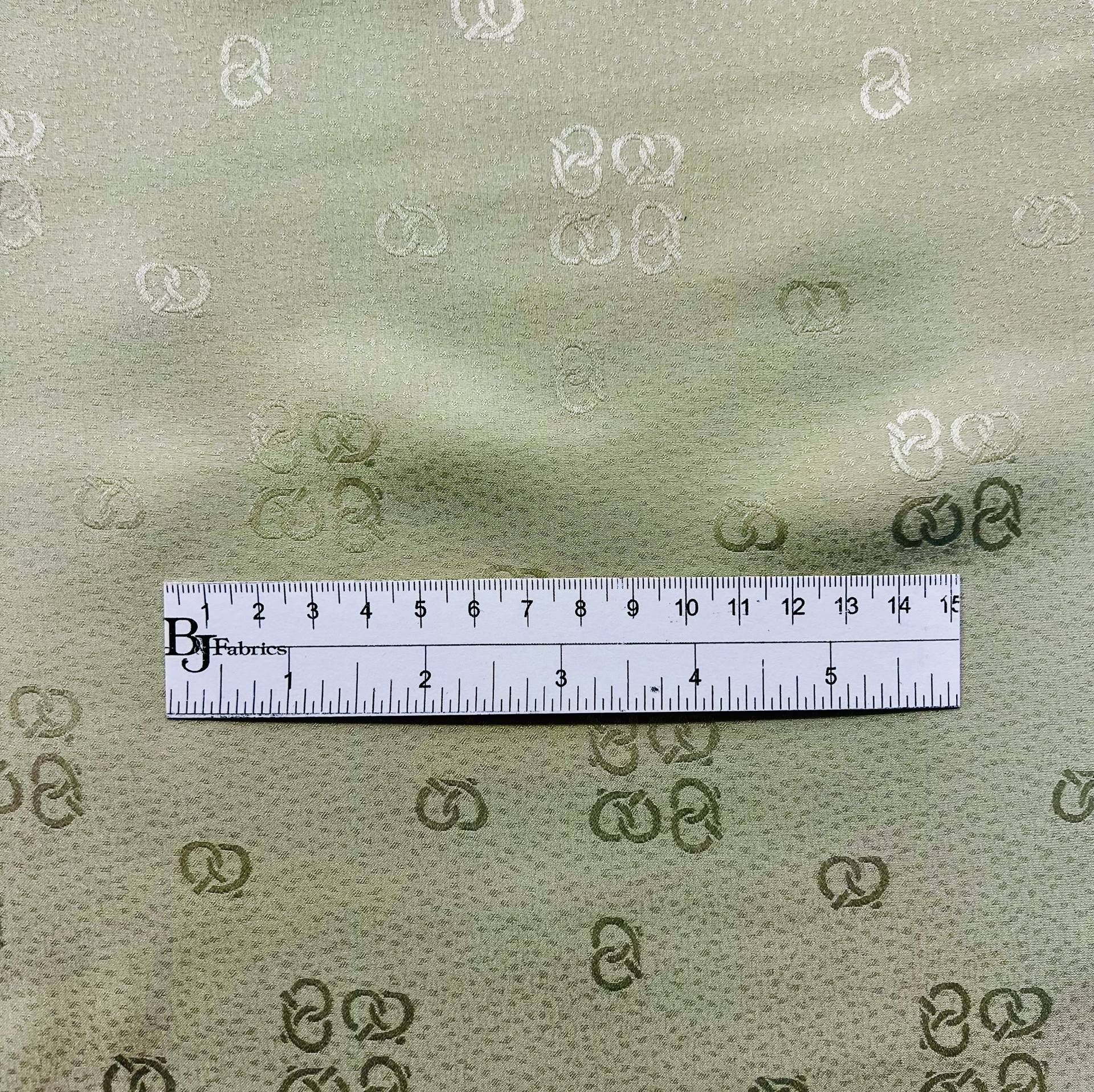 Vintage Silk Jacquard in Light Celery  no