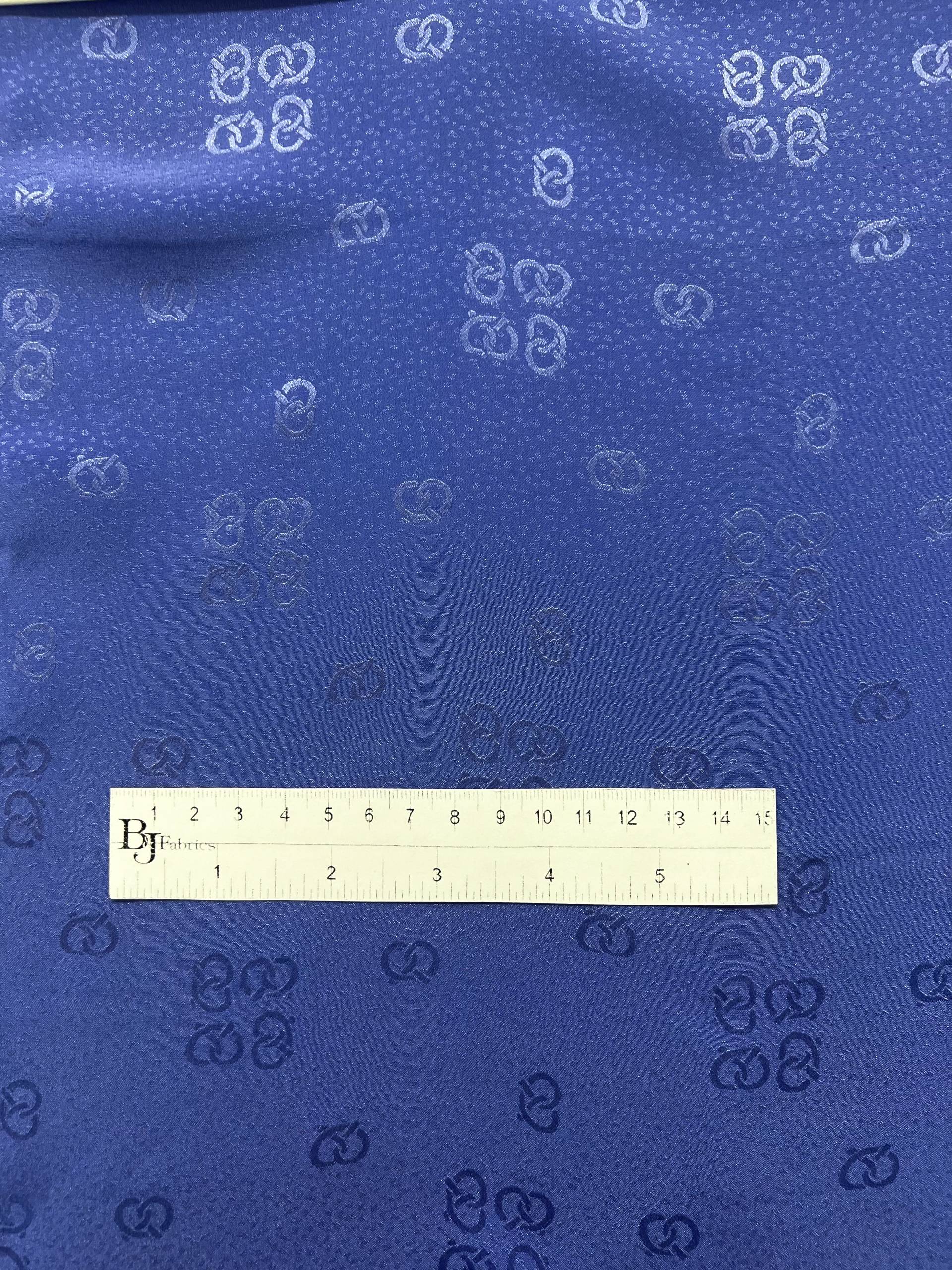 Vintage Silk Jacquard Periwinkle