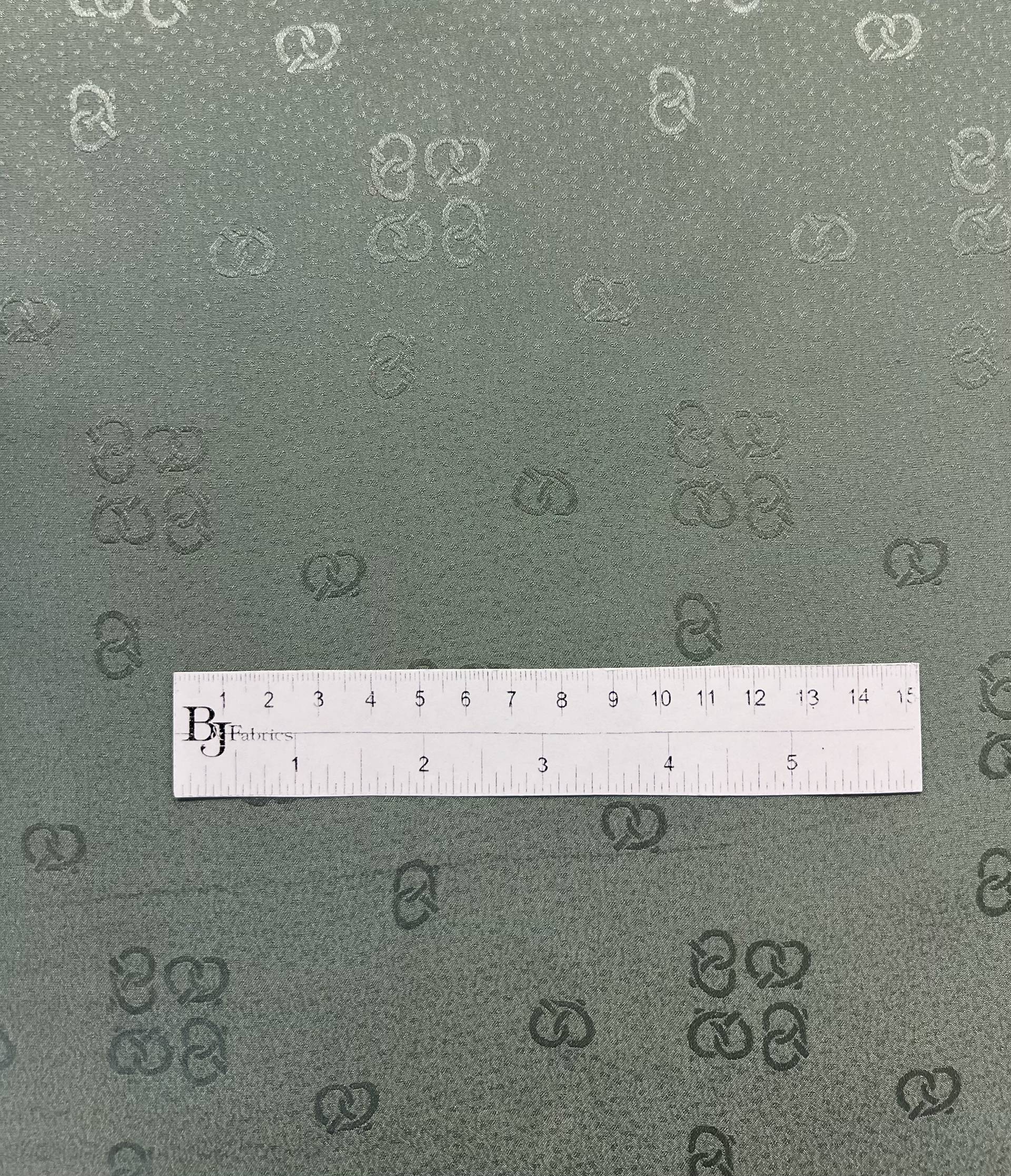 Vintage Silk Jacquard Seafoam