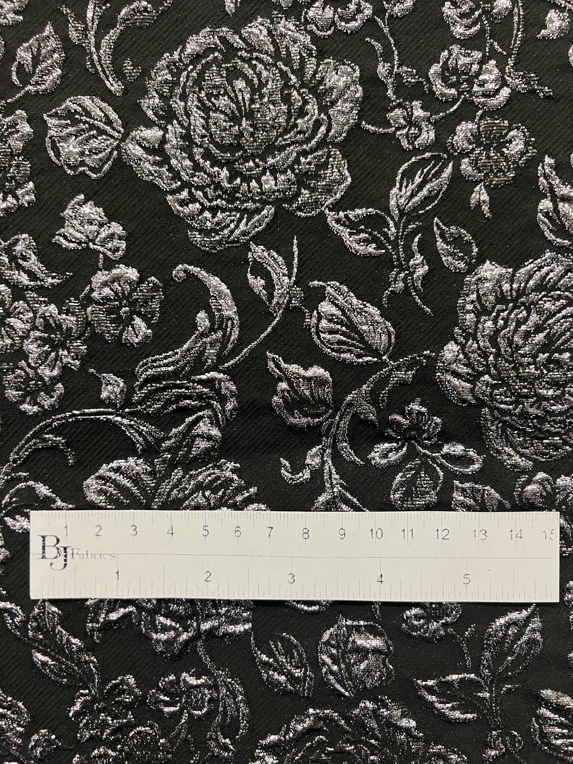 Silk and Metallic Blend Brocade