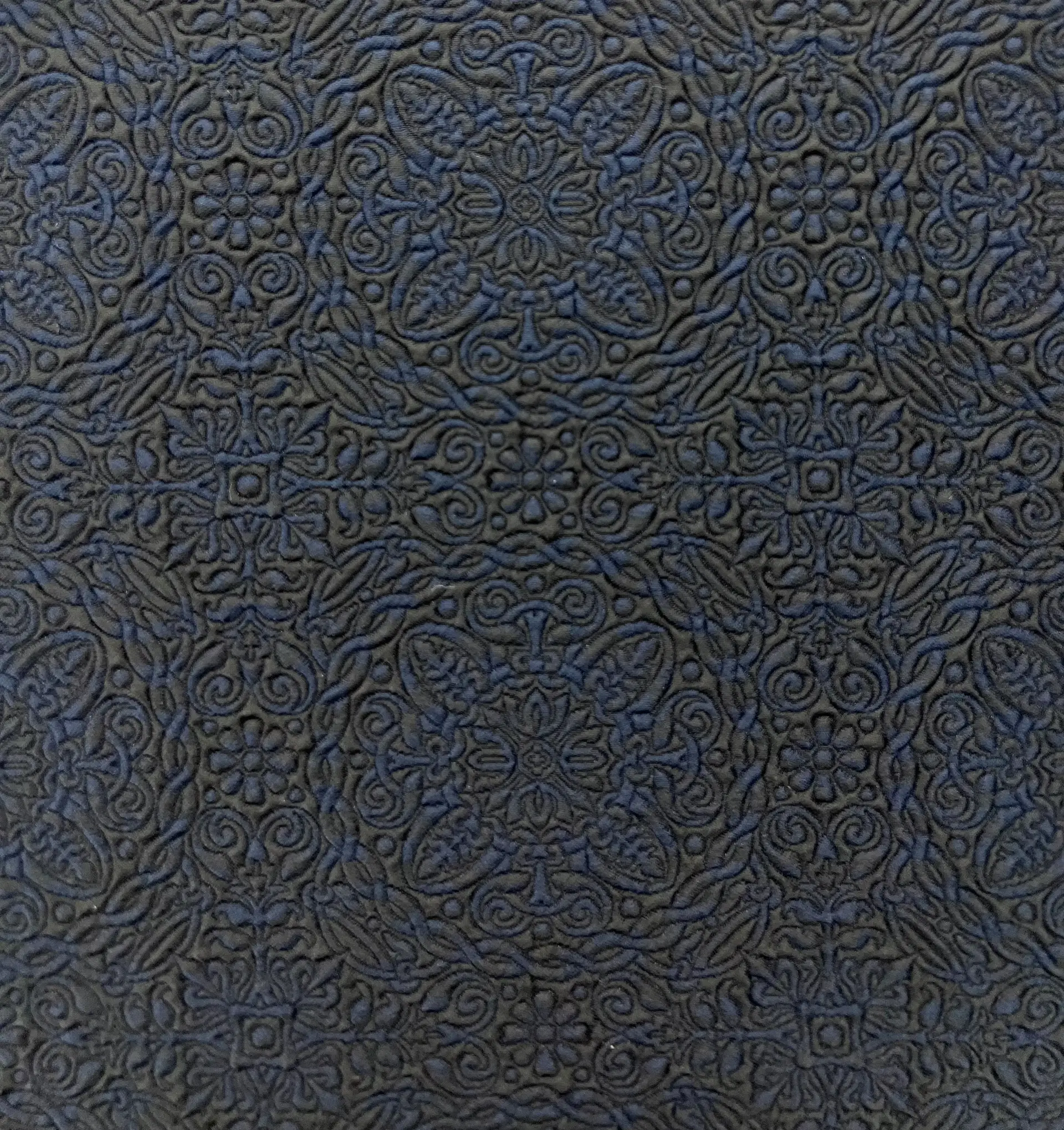 Celtic Style Brocade in Black  & Navy