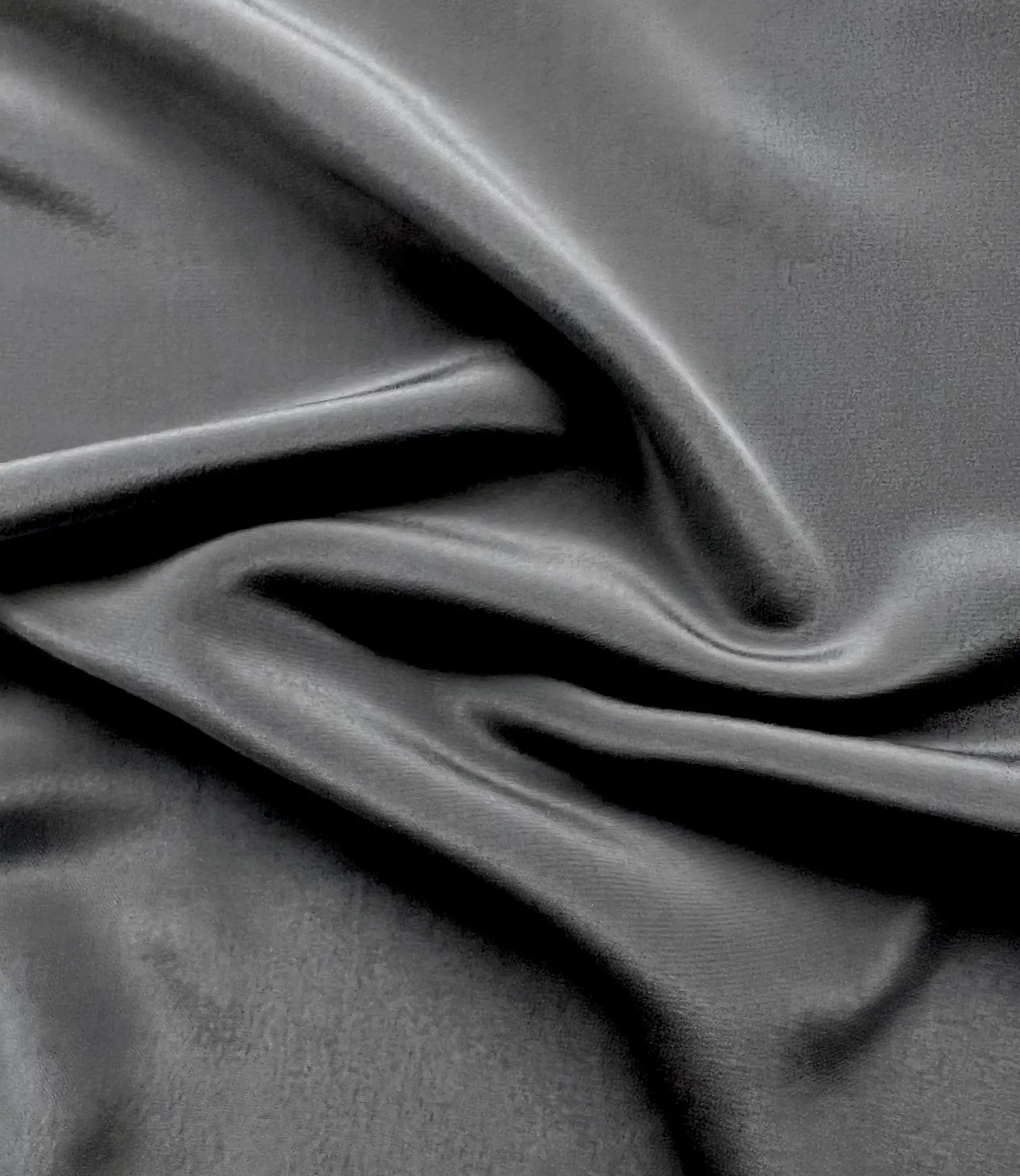 Pure Silk Crepé de Chine Medium Grey