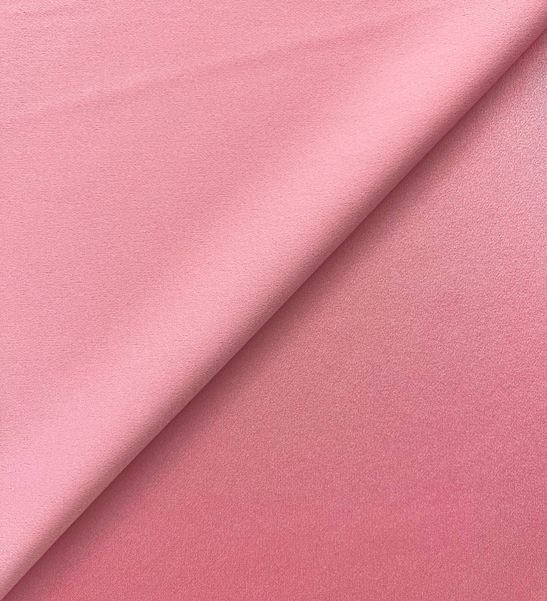 Triacetate Stretch Crepé Back Satin in Paris Pink