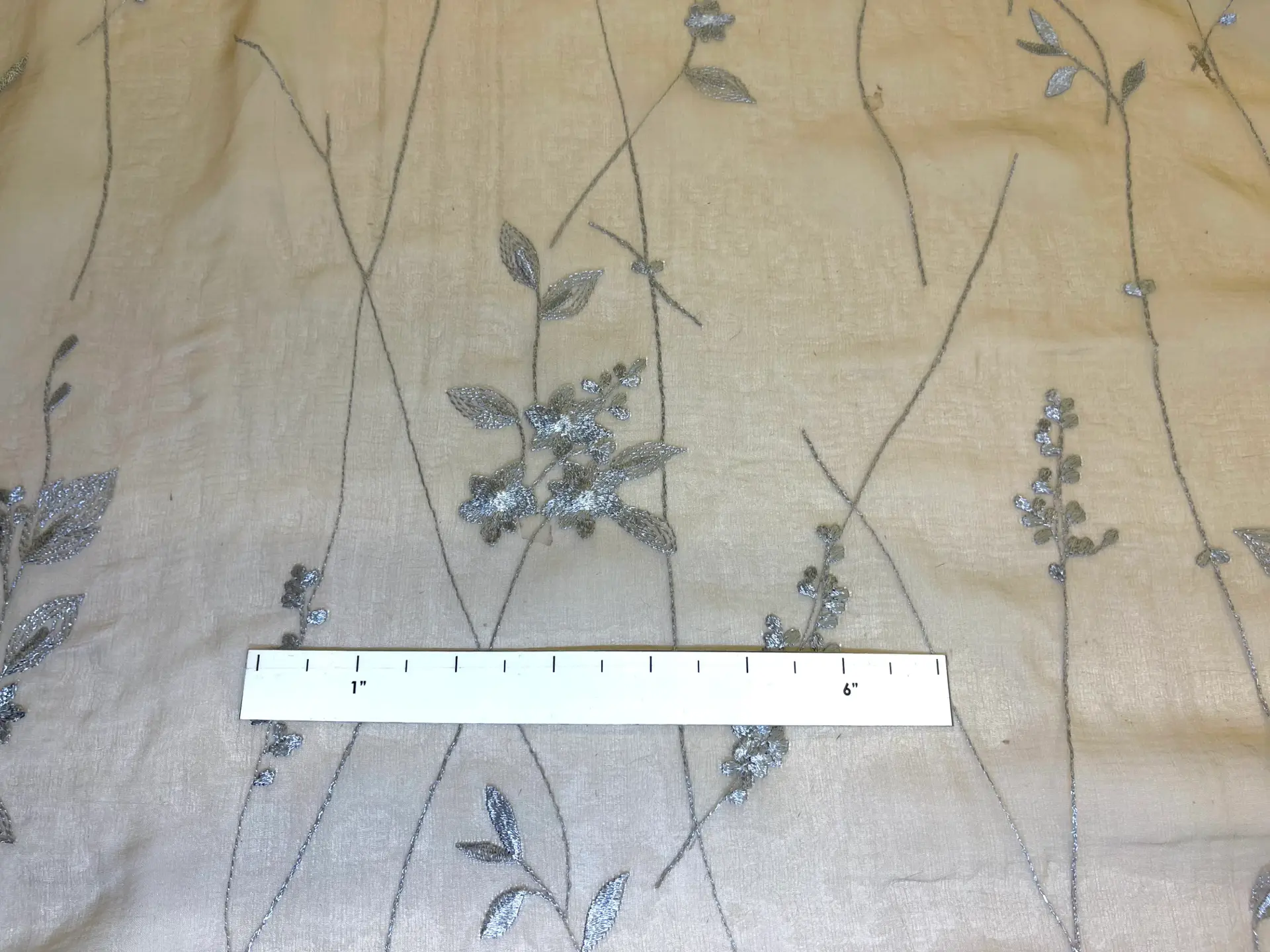 French Embroidered Silk Chiffon