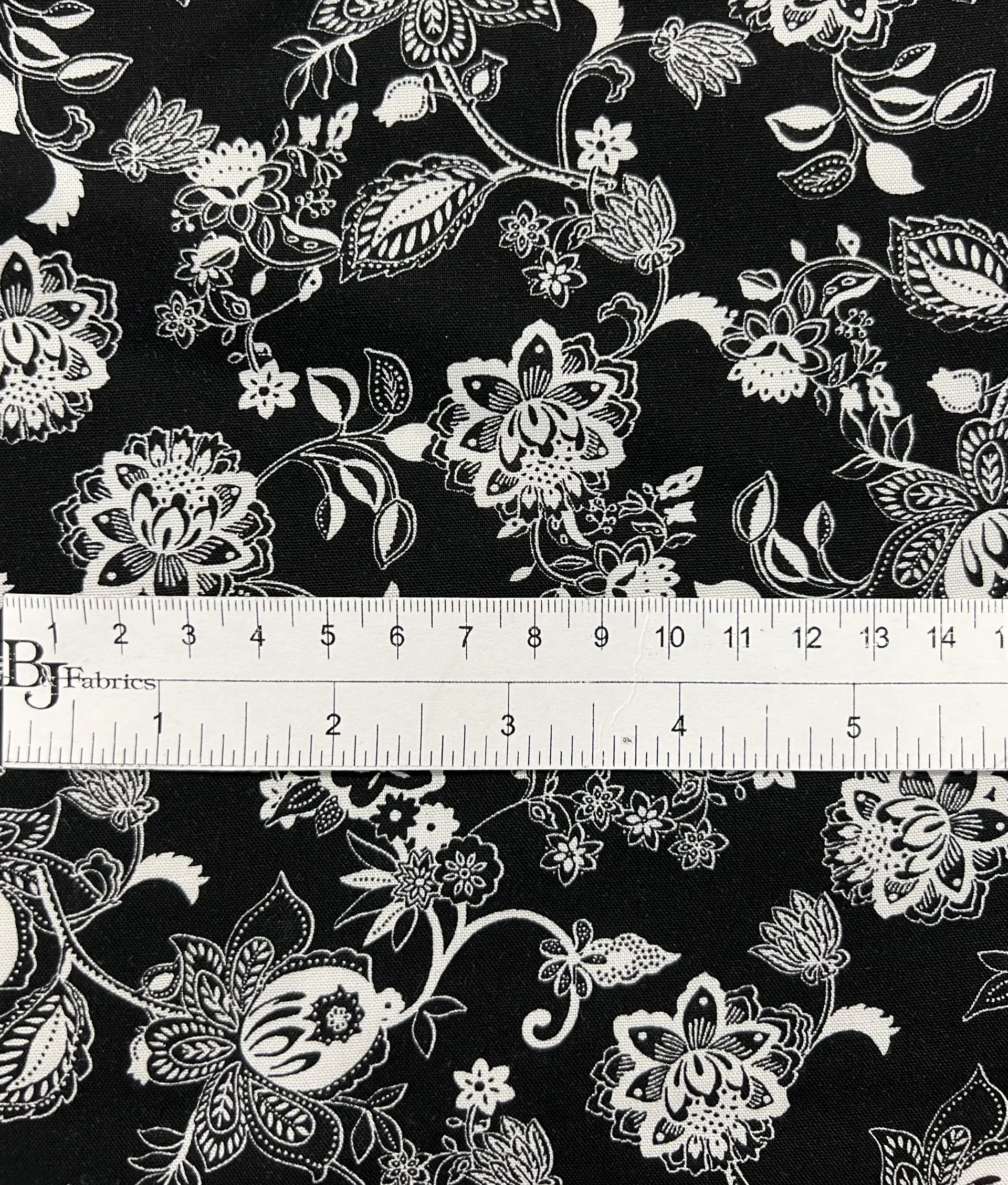 Printed Viscose Challis in Black & White