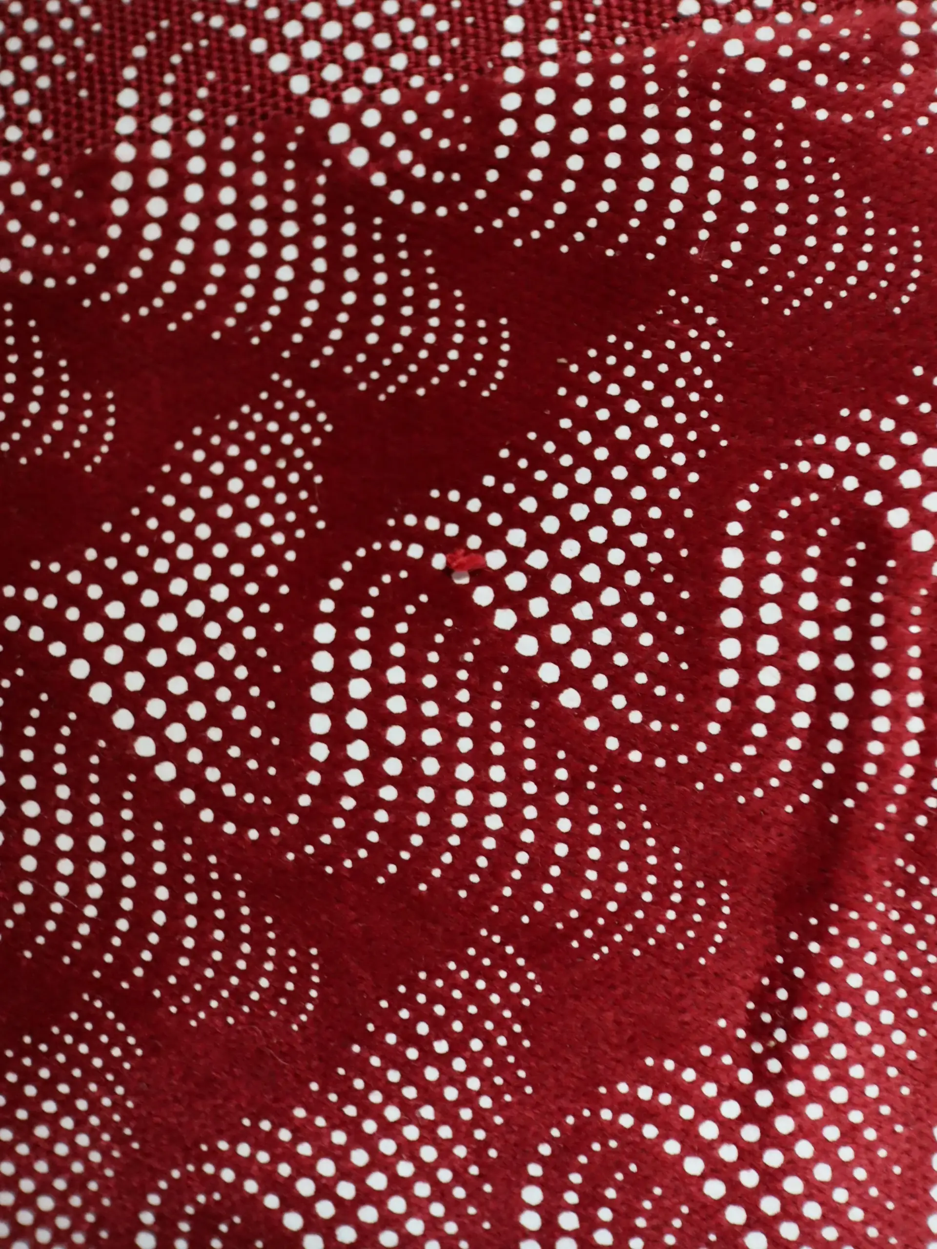 Made in Italy Polyester/Cotton Graphic Swirl Printed Velvet in Red