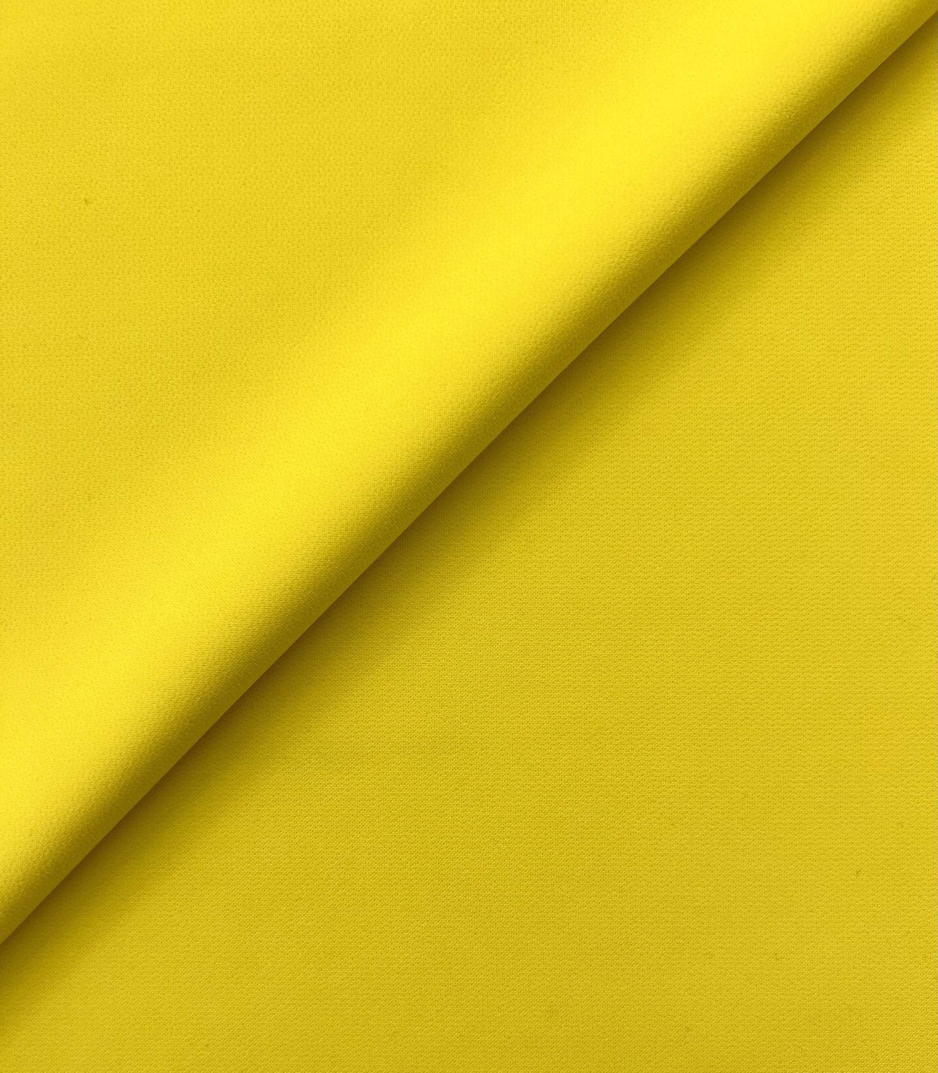 Polyester Stretch Crepe in Fluorescent Yellow