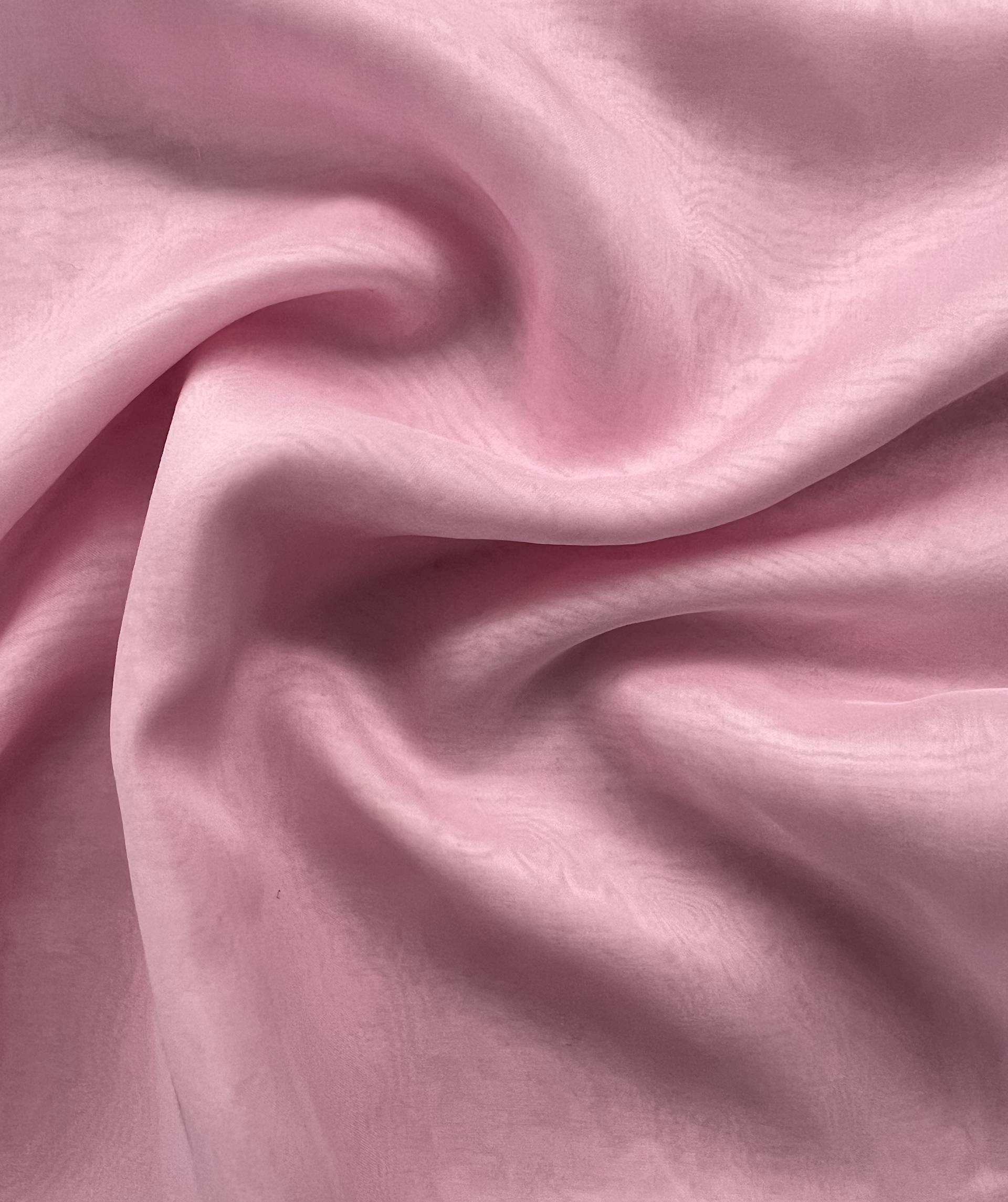 Iridescent Silk Chiffon in Dual Shades Of Pink
